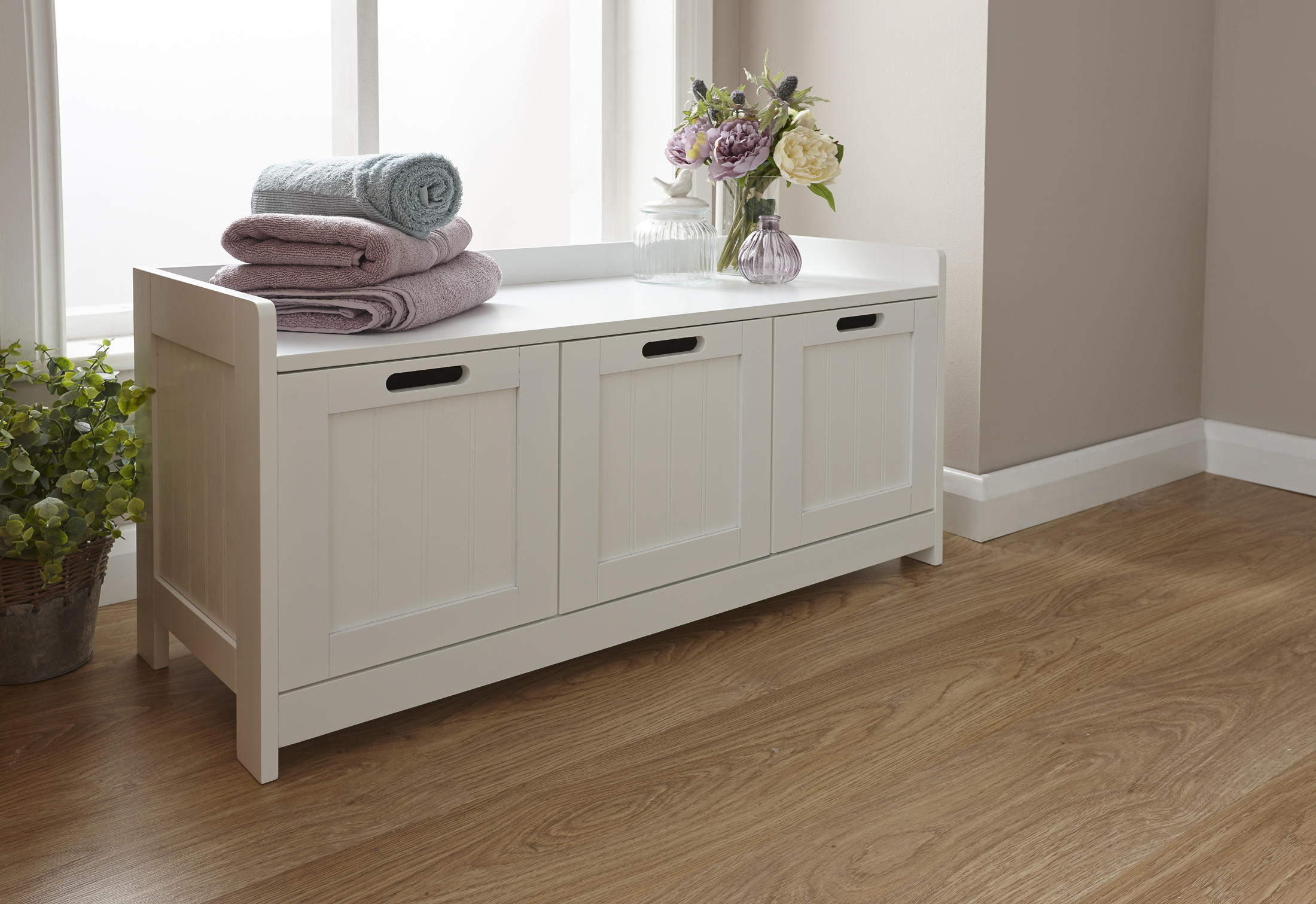Colonial 3 Door Storage Unit - White - Campbell Craft