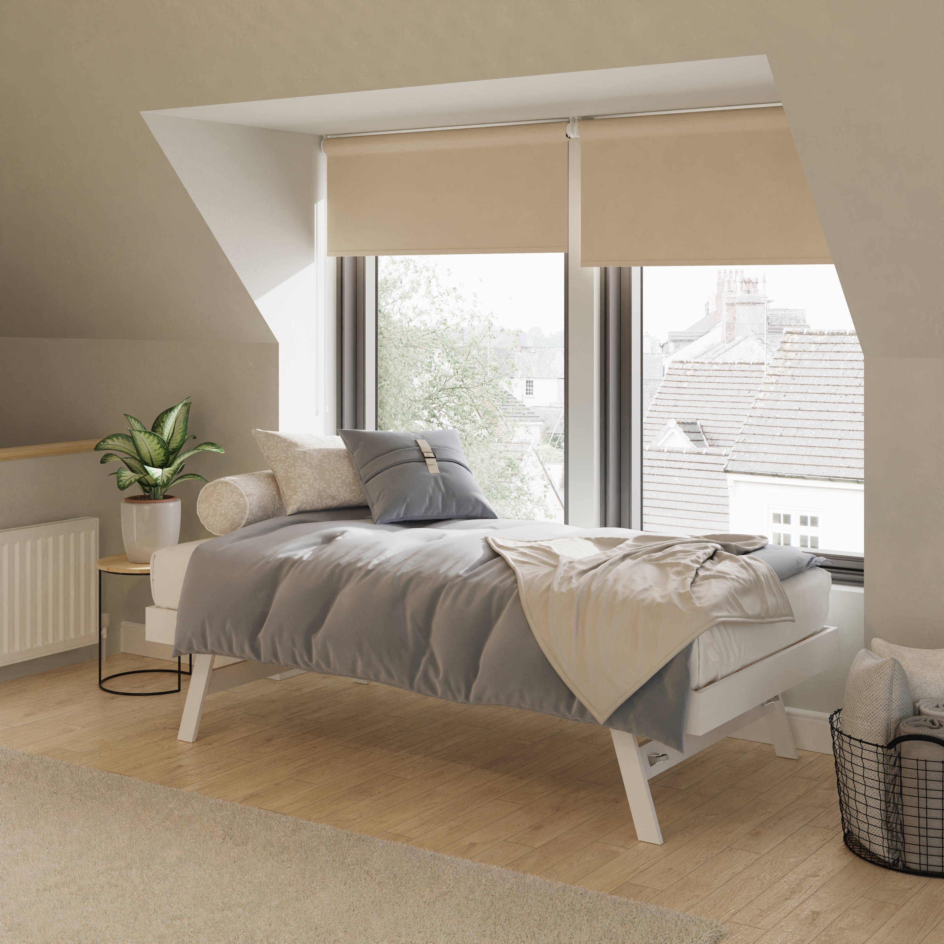 Madrid Wooden Trundle Bed Only White - Campbell Craft