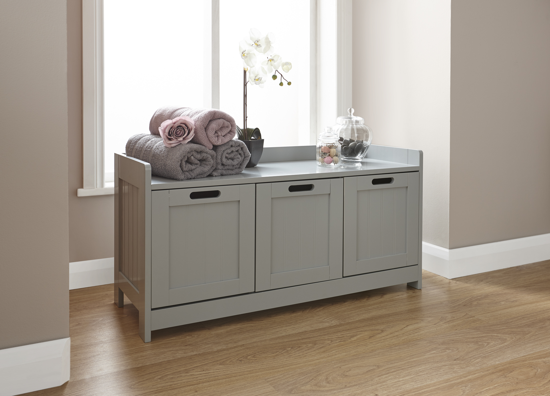 Colonial 3 Door Storage Unit Grey - Campbell Craft