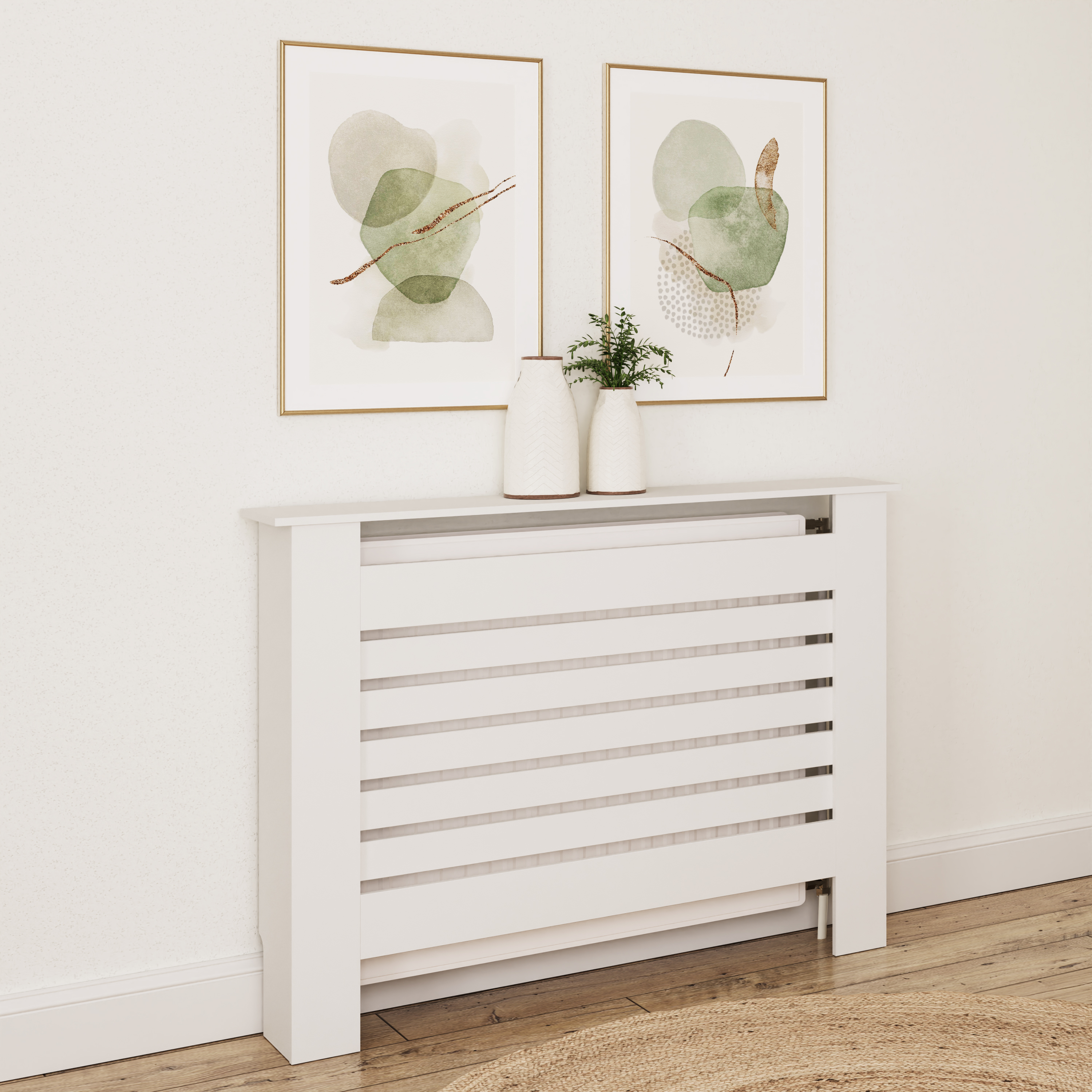LYRA Radiator Cover Medium White - Campbell Craft