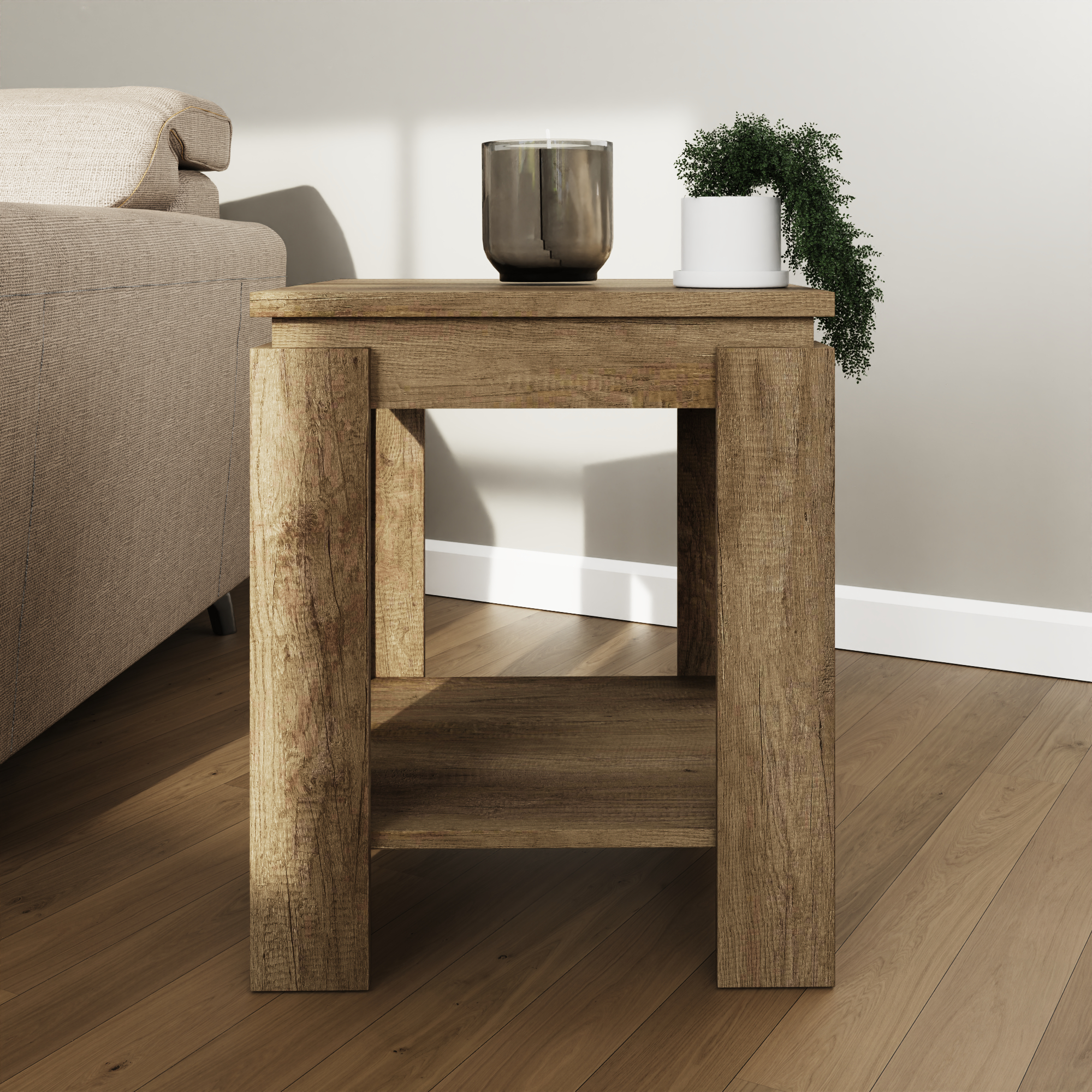 Canyon Oak Lamp Table - Campbell Craft