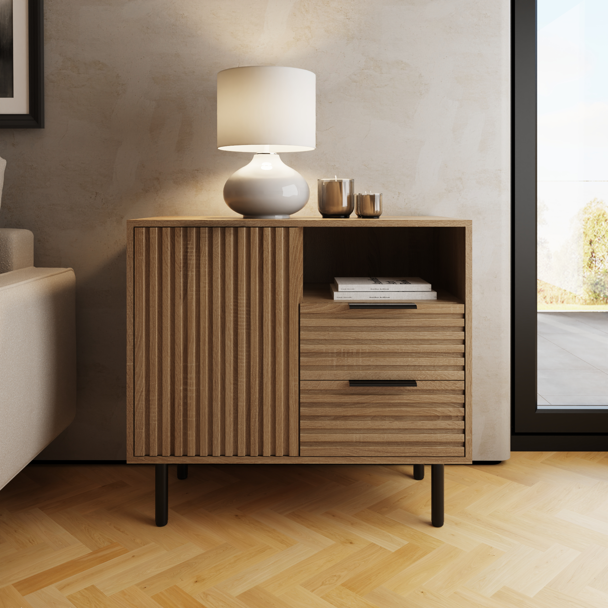 NIVARA Compact Sideboard - Oak - Campbell Craft