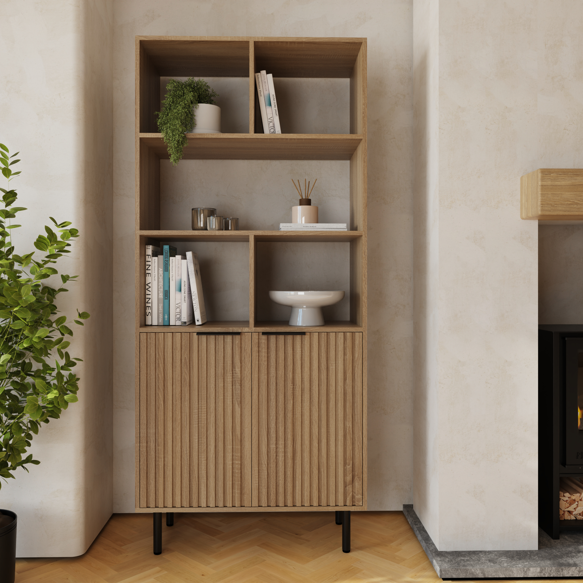 NIVARA Bookcase - Oak