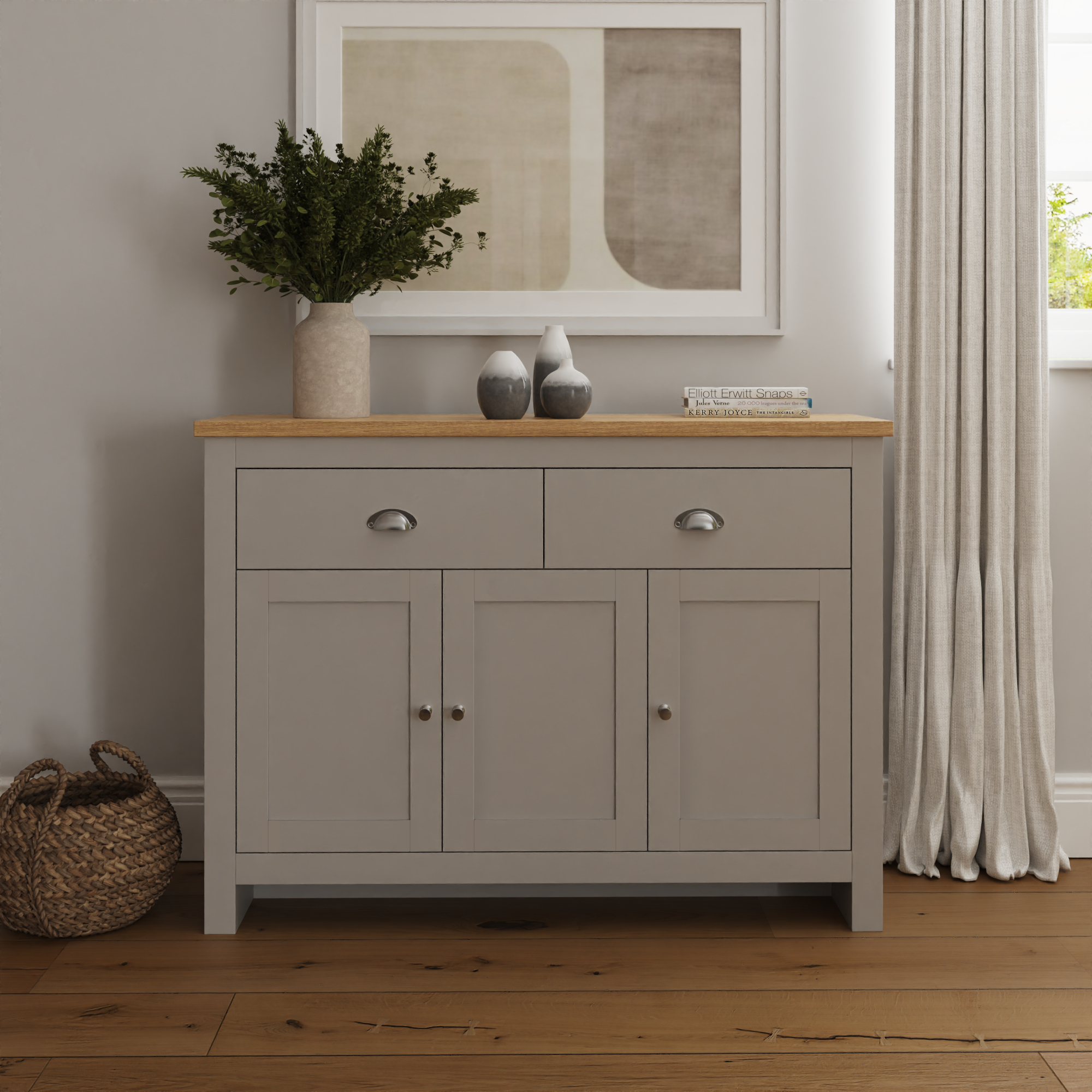 Lancaster Large Sideboard Grey - Campbell Craft