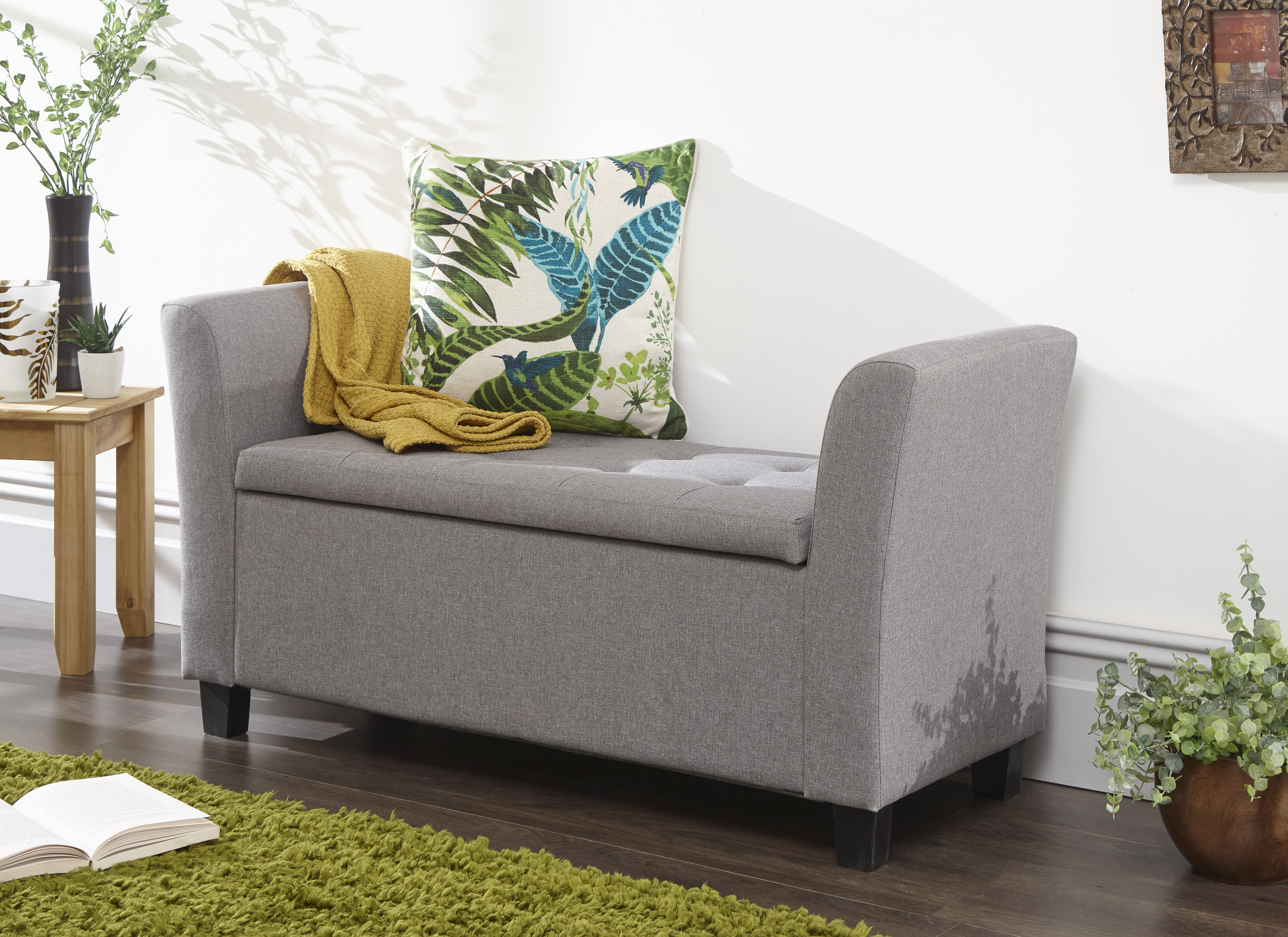 Verona Window Seat Grey Fabric - Campbell Craft