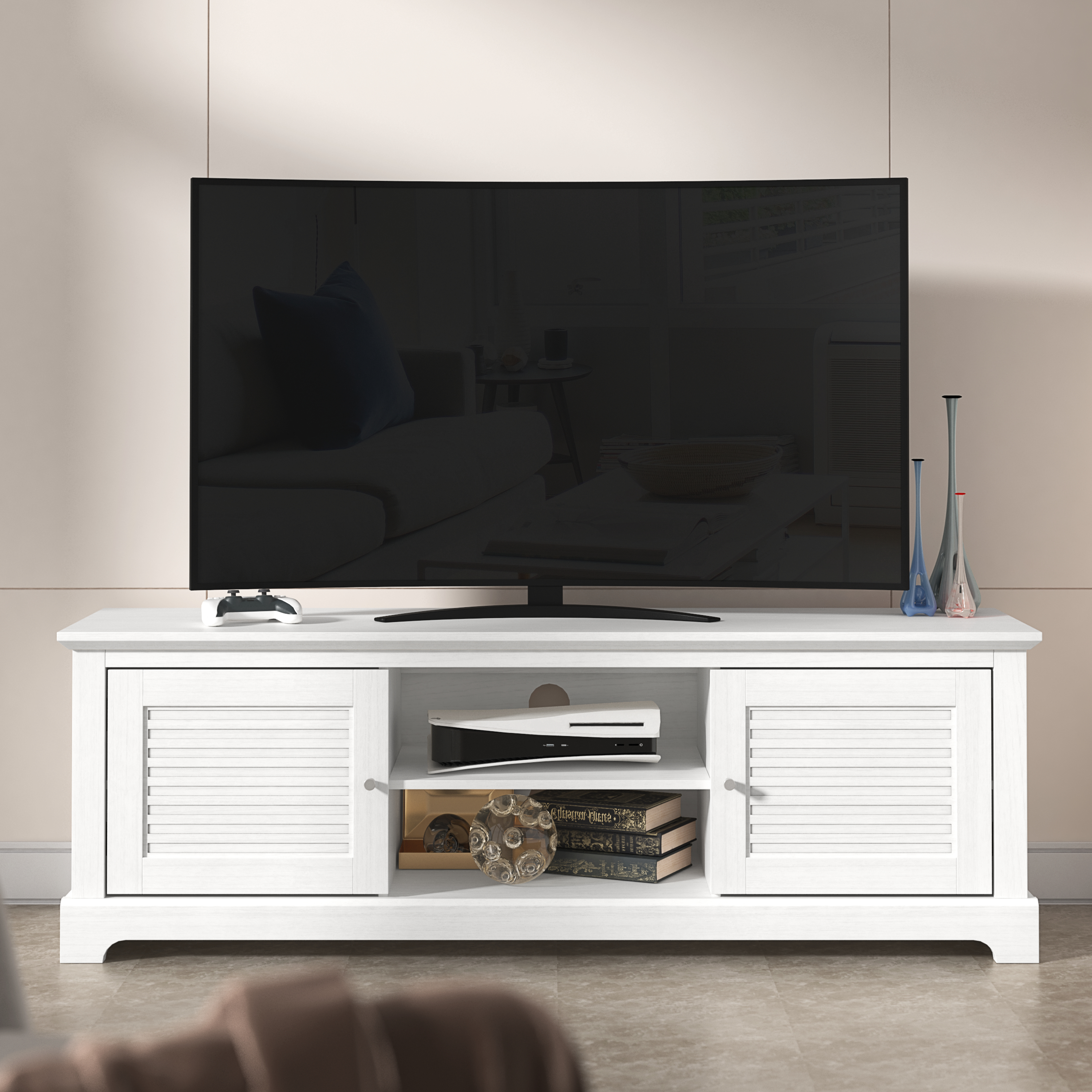 SALMERE TV Unit White - Campbell Craft