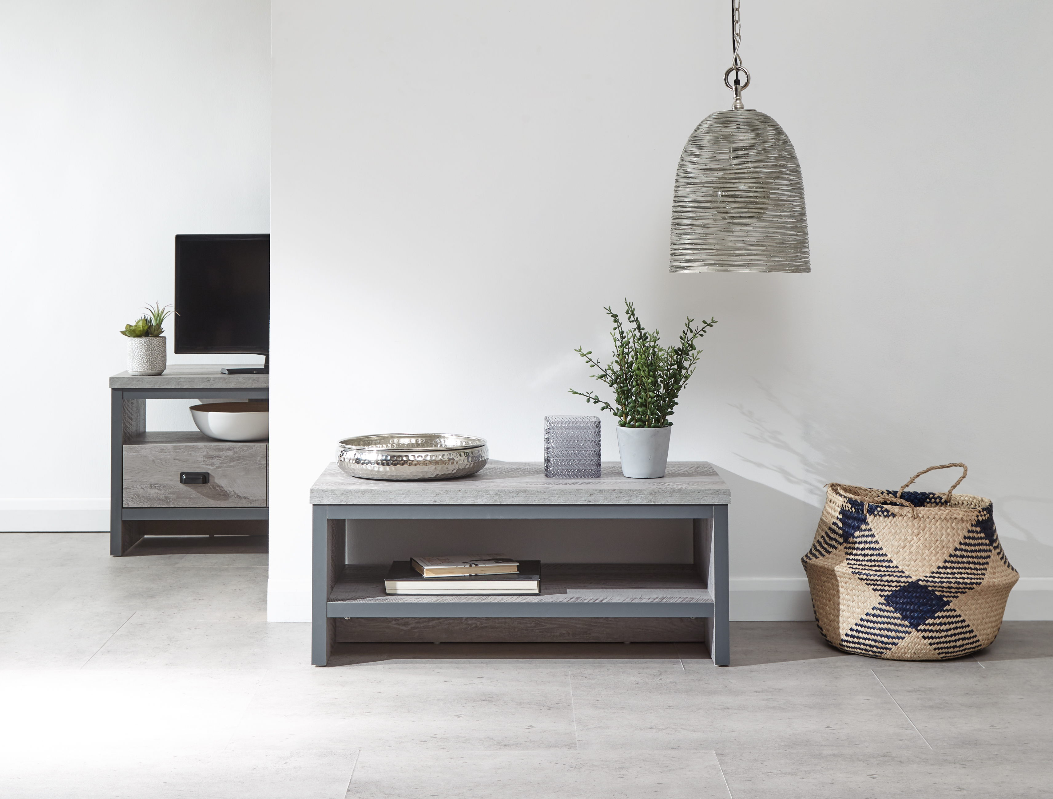 Boston Simple Coffee Table Grey - Campbell Craft