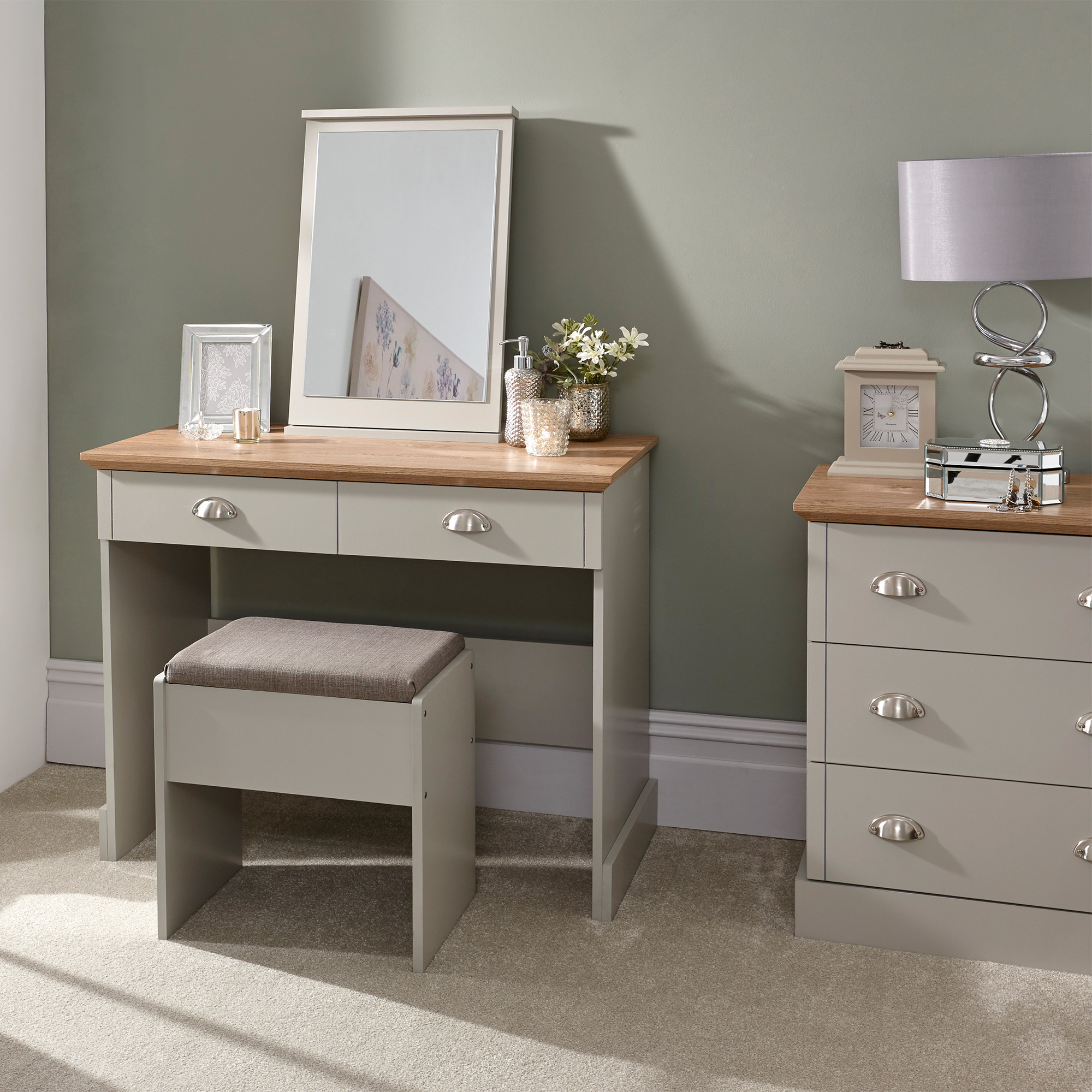 Dressing Table - KENDAL Dresser Grey 90cm - Campbell Craft