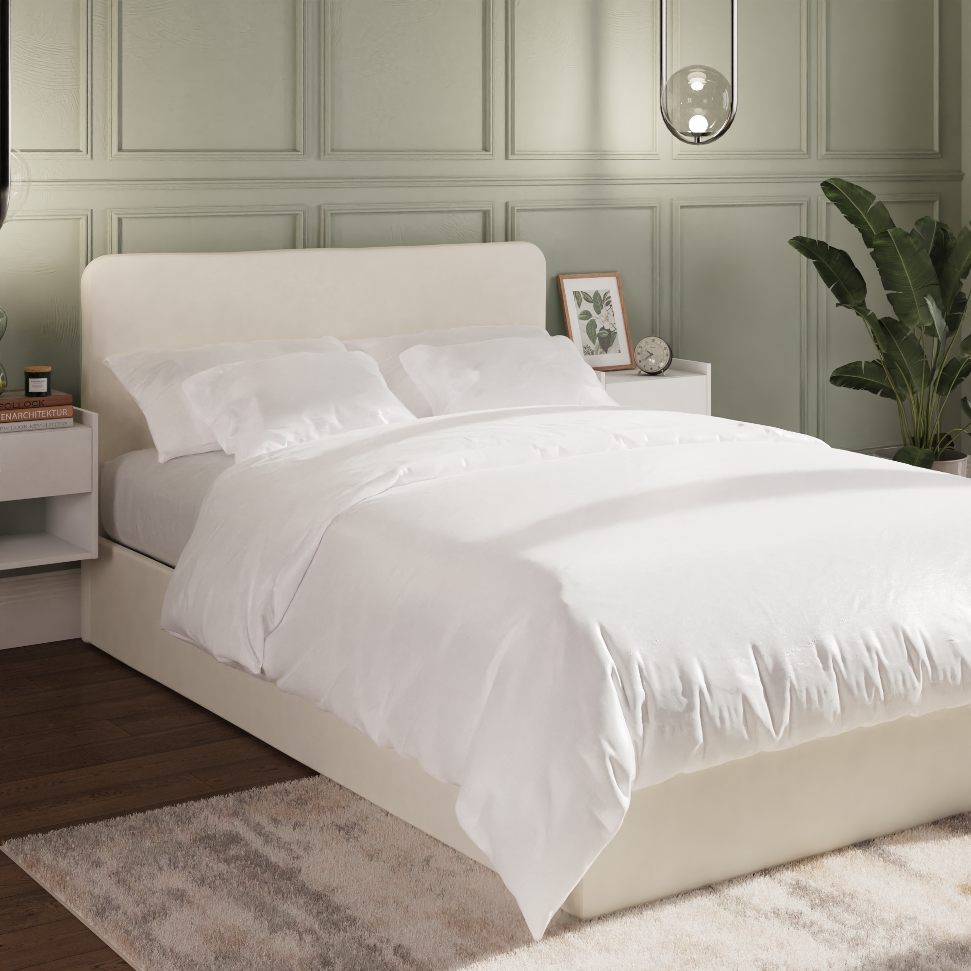 Small Double Bed - CHESWICK 4ft Ottoman Natural - Campbell Craft