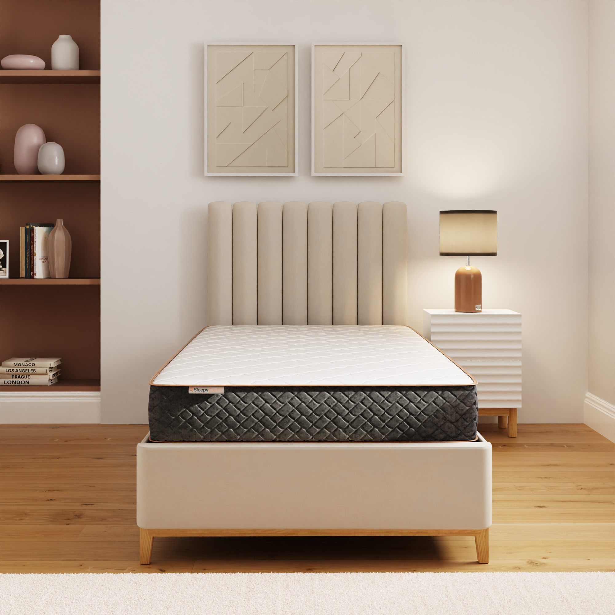 Single Mattress - TAWSE 3ft Pocket Sprung Mattress White - Campbell Craft