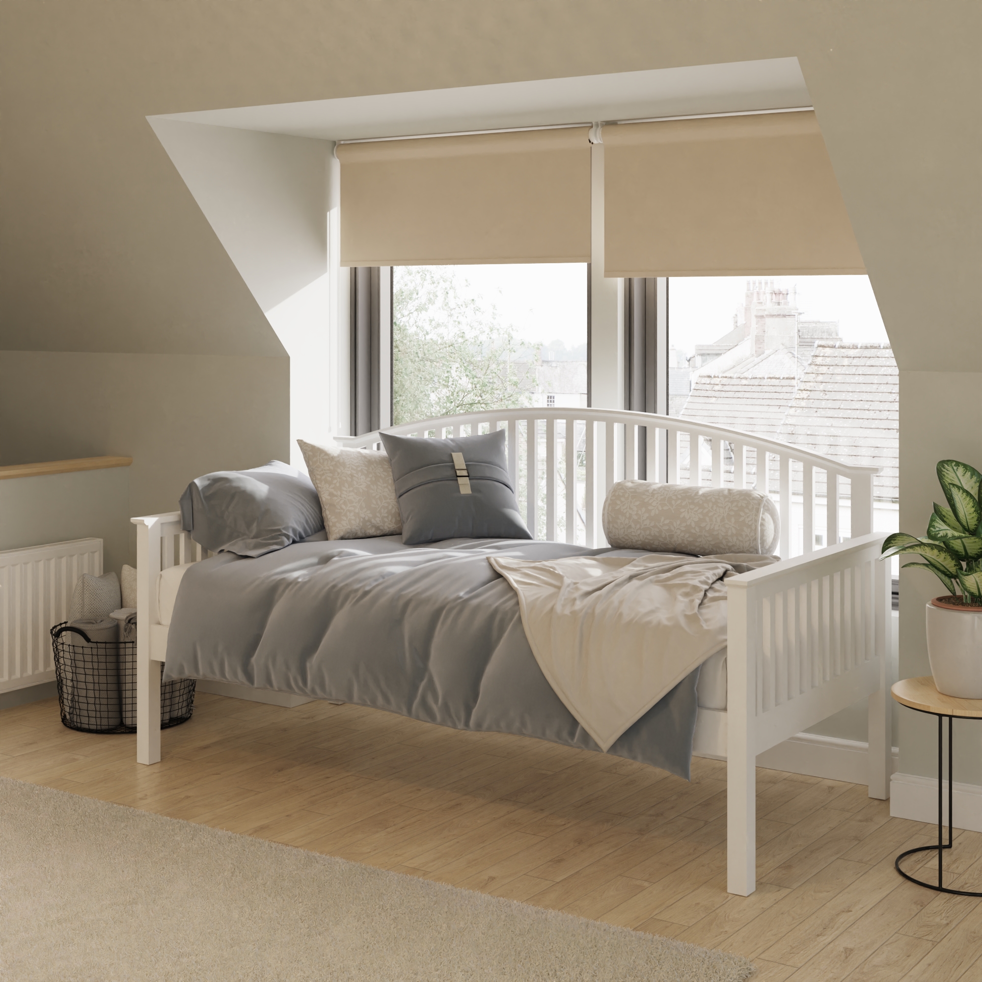 Madrid Wooden Day Bed Only White - Campbell Craft