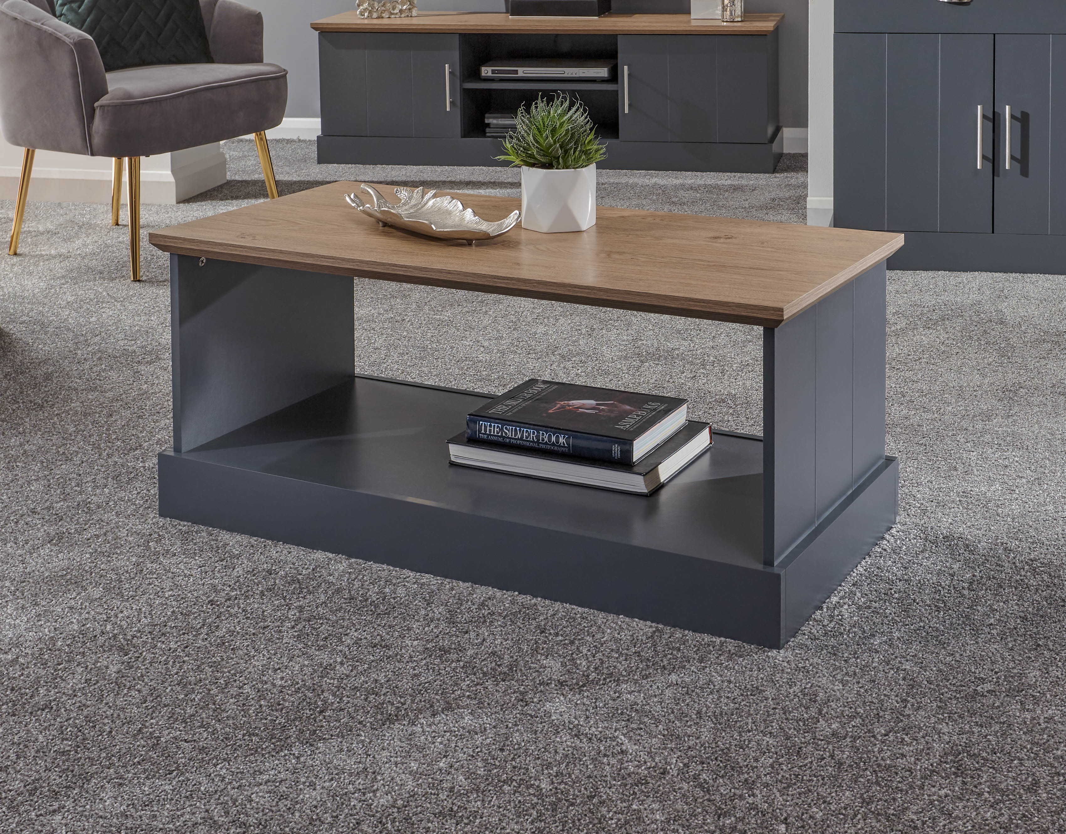 Kendal Coffee Table Slate Blue - Campbell Craft