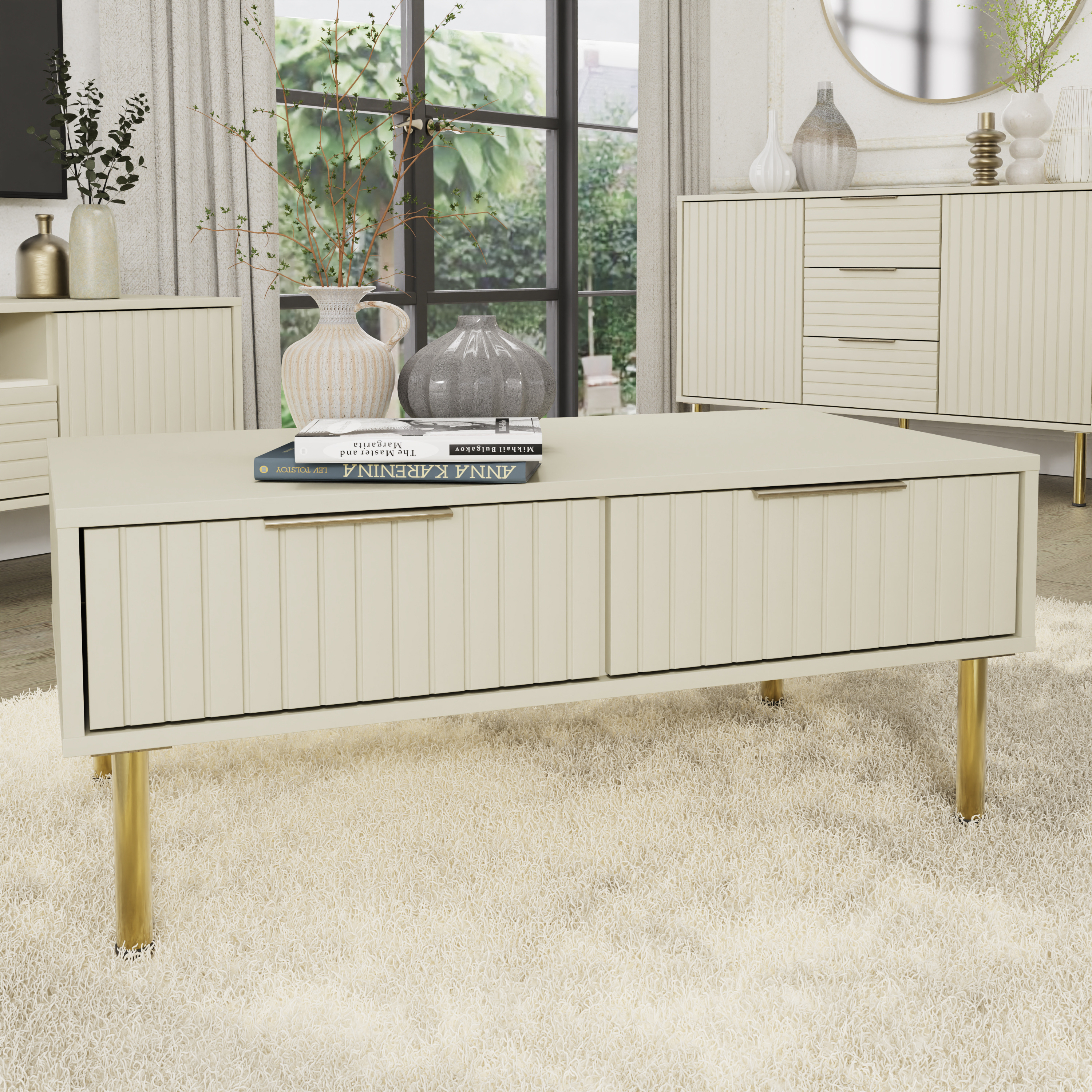 NIVARA Coffee Table Ivory - Campbell Craft