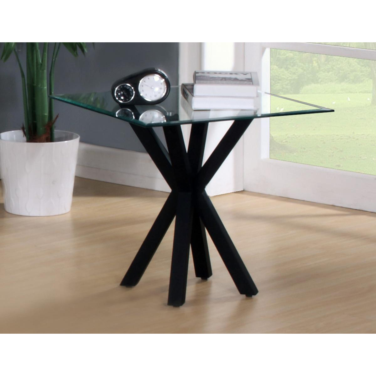Marlow High Shine Gloss Lamp Table Contemporary Elegance in Black - Sigrid Mills