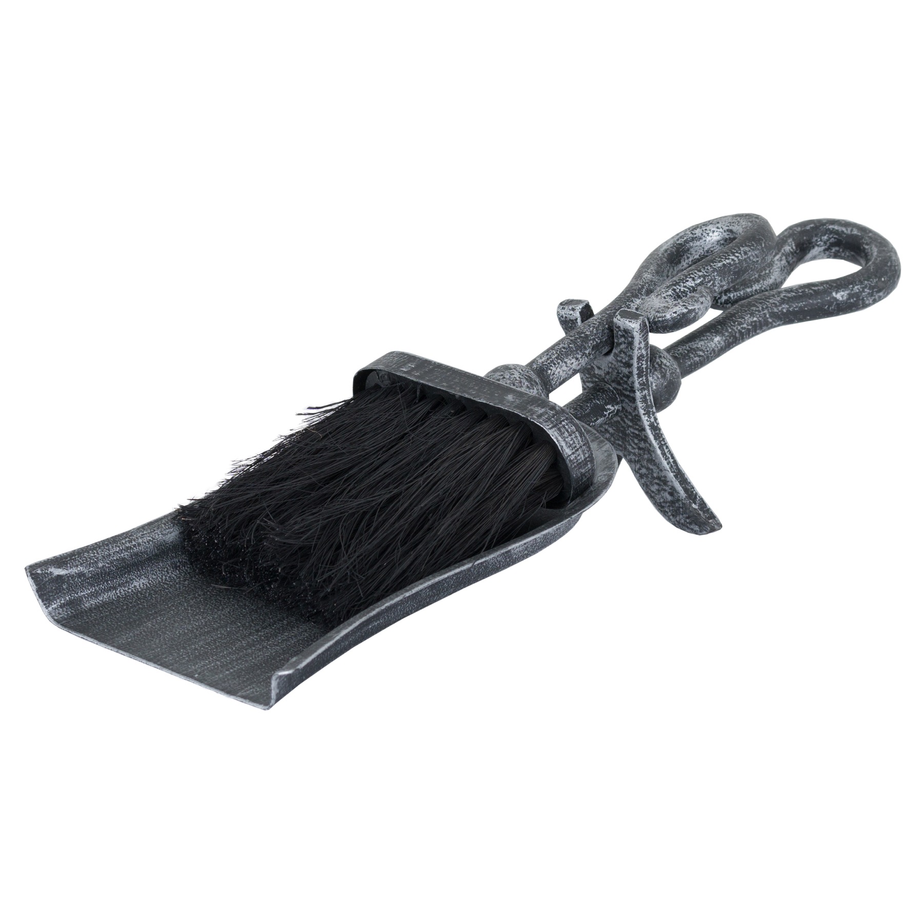 Brushed Steel Crook Top Hearth Tidy Set - Silver - Corinthia Corner