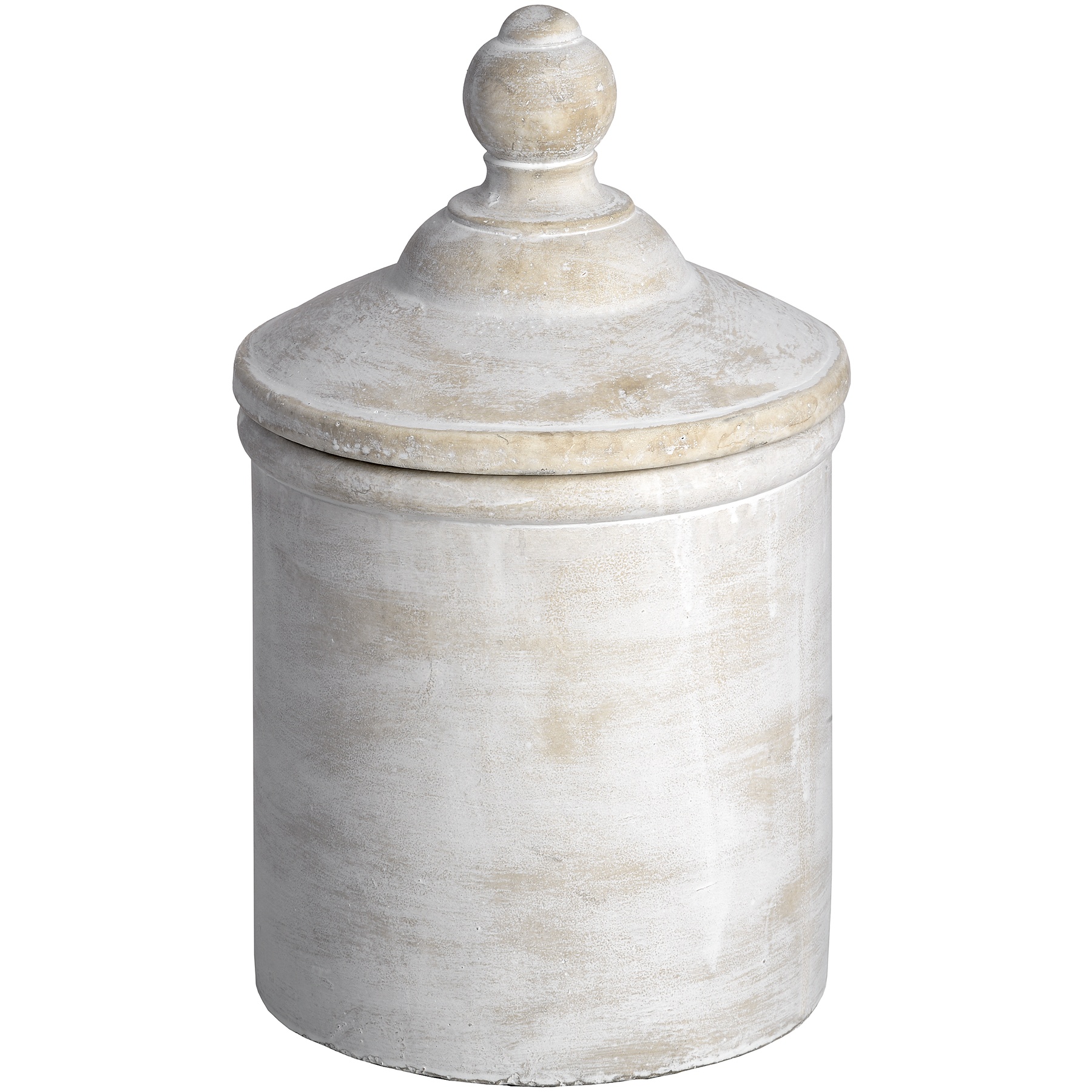 Antique White Cannister - Large - Corinthia Corner