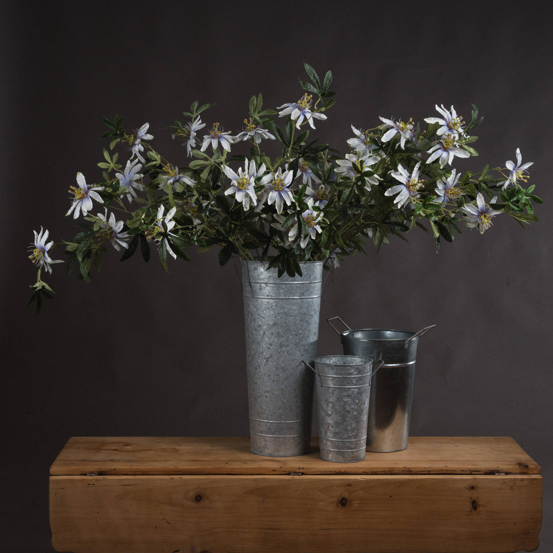 Passion Flower Spray - White - Corinthia Corner