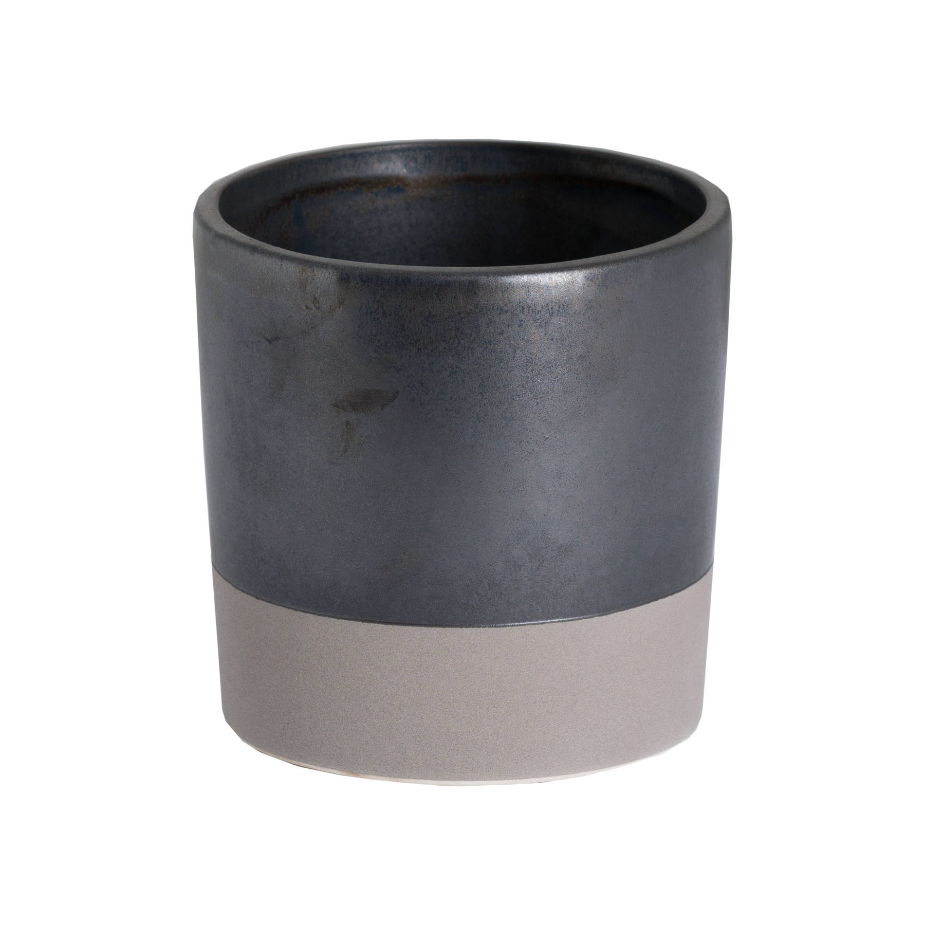 Metallic Ceramic Planter - Grey - Corinthia Corner