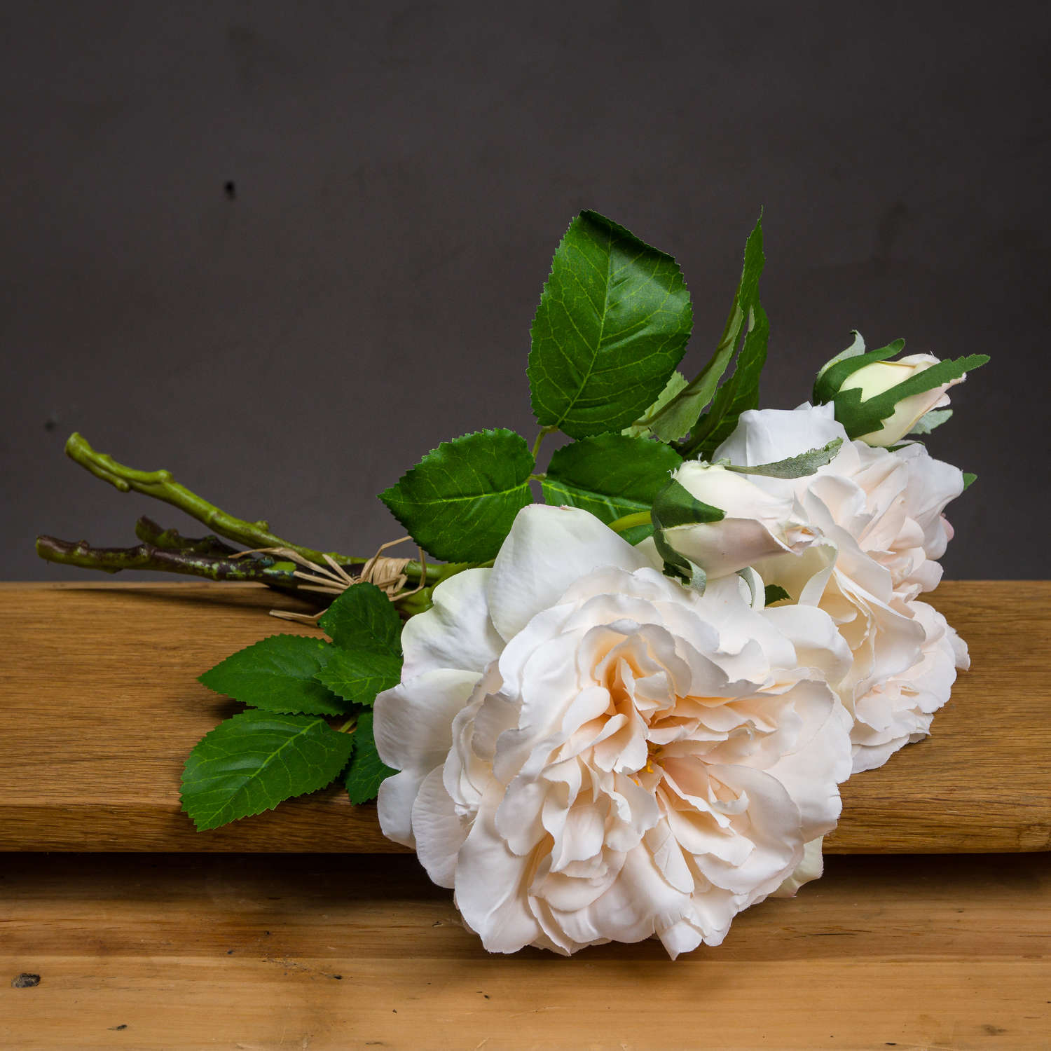 Peachy Short Stem Rose Bouquet - Cream - Corinthia Corner