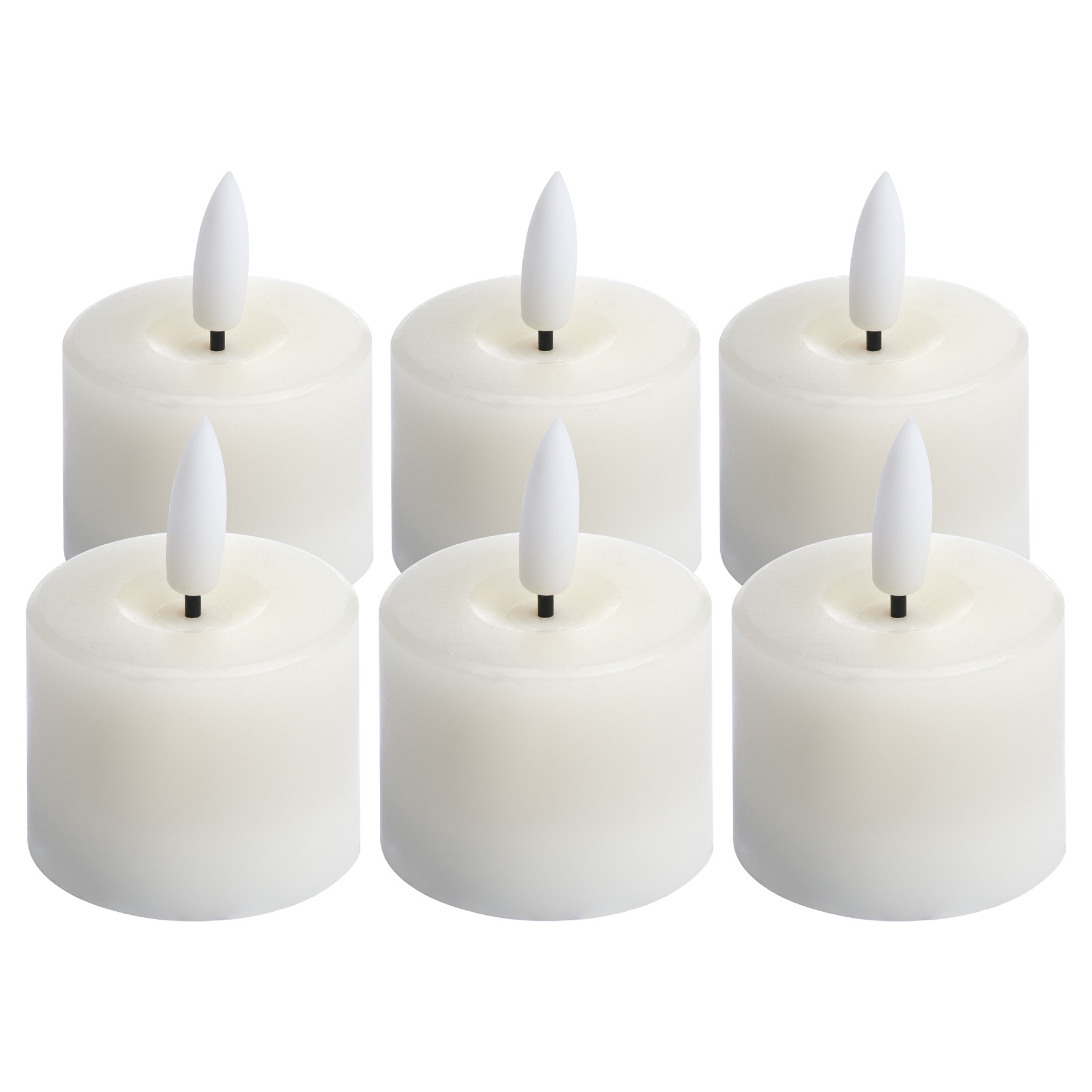 Delux Collection Set Of 6 Natural Glow Led Tealight Candles - Corinthia Corner