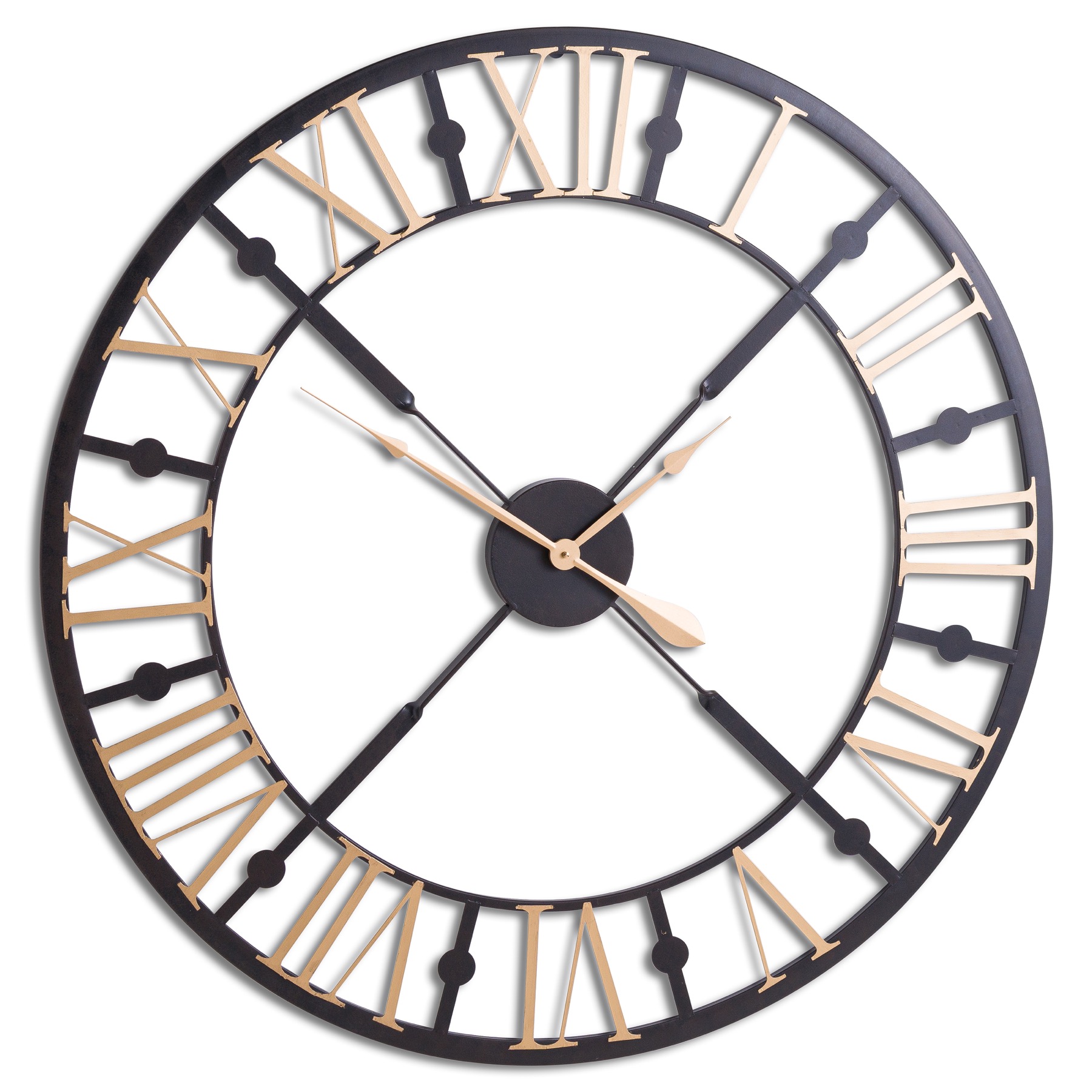 Skeleton Clock - Black And Gold - Corinthia Corner