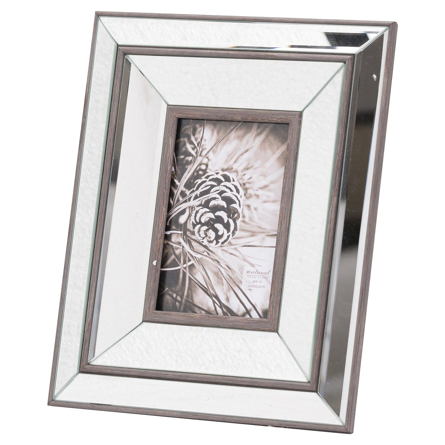 Tristan Mirror And Wood 4X6 Frame - Brown - Corinthia Corner