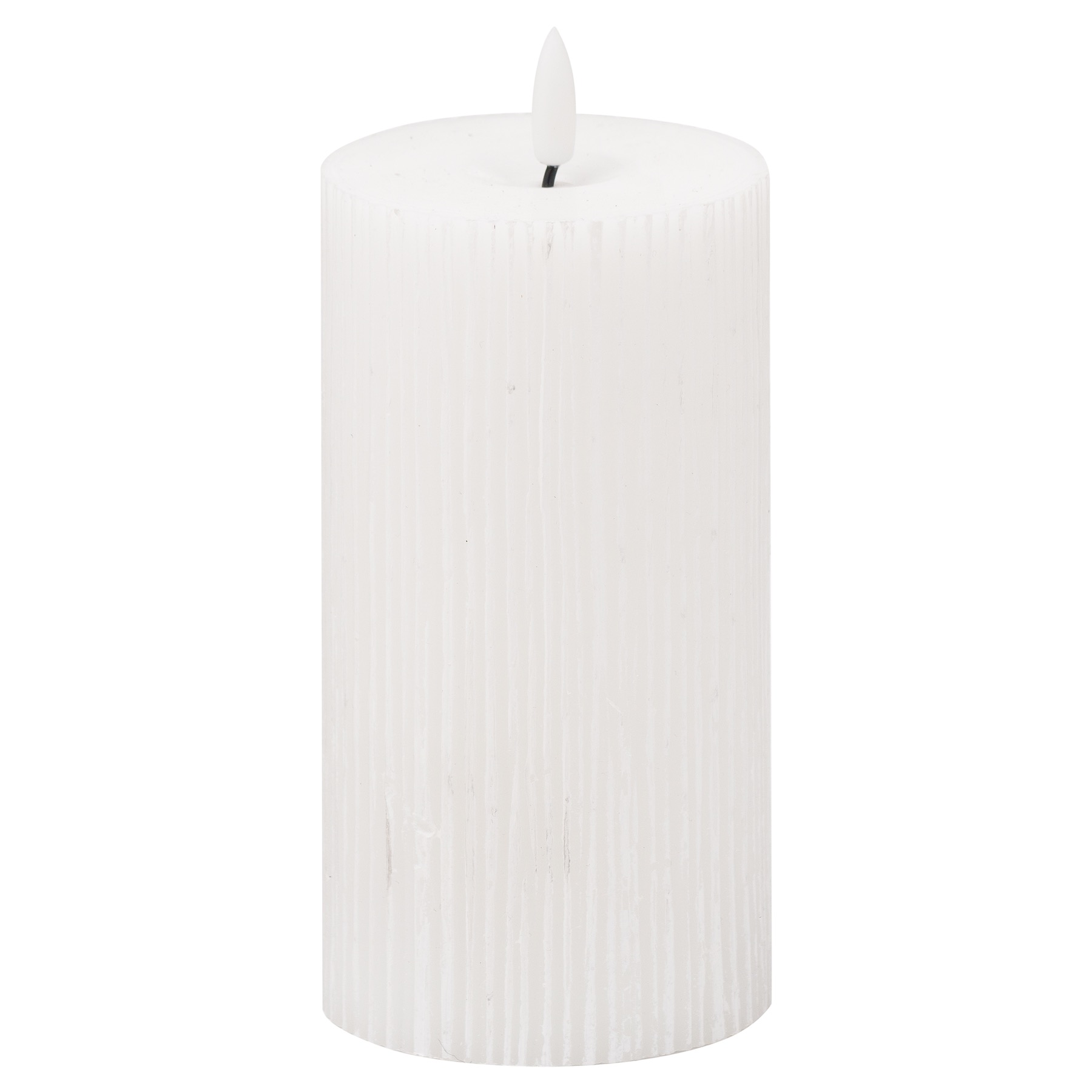 Delux Collection Natural Glow Textured Ribbed LED Candle - 3x6 - Corinthia Corner