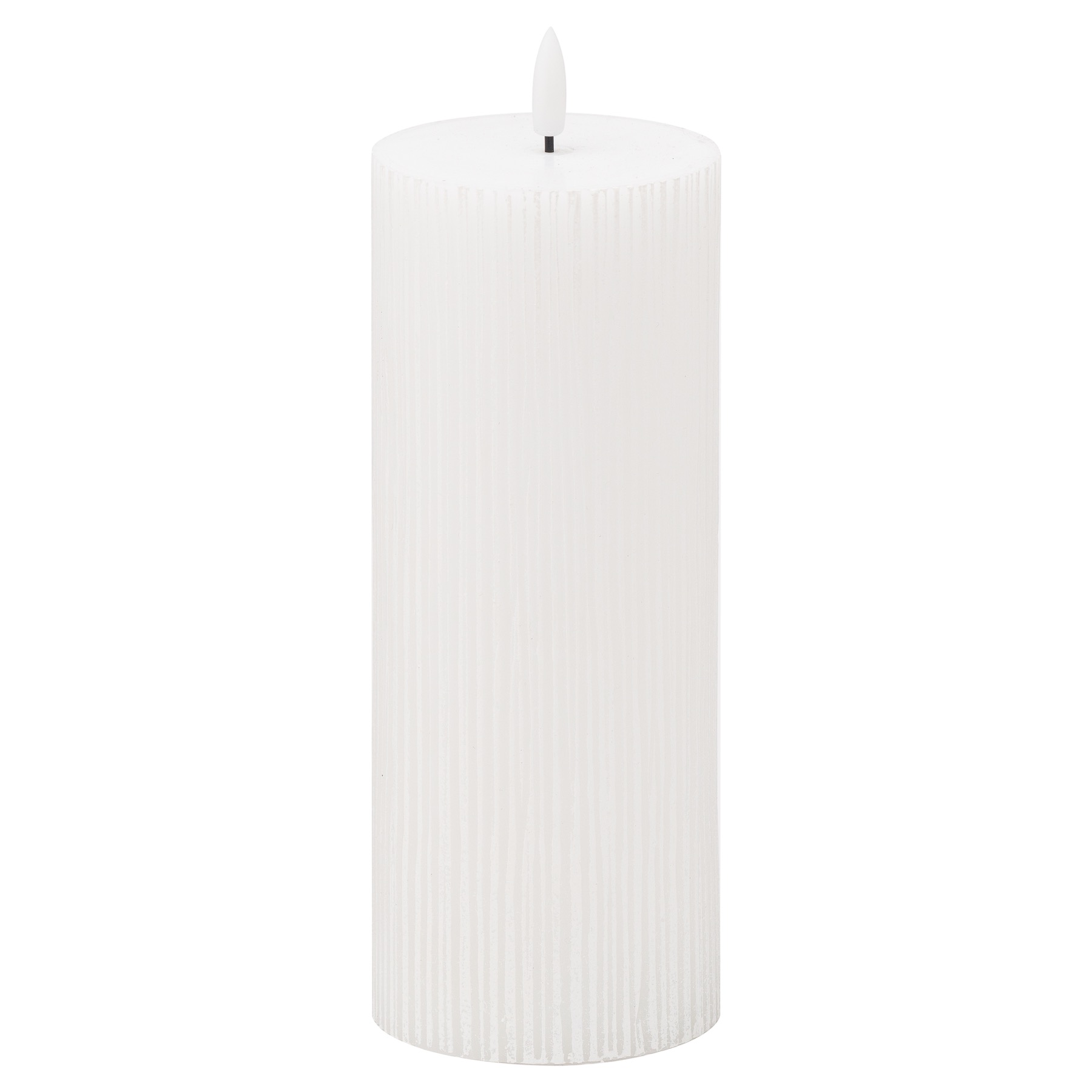 Delux Collection Natural Glow Textured Ribbed LED Candle - 3x8 - Corinthia Corner