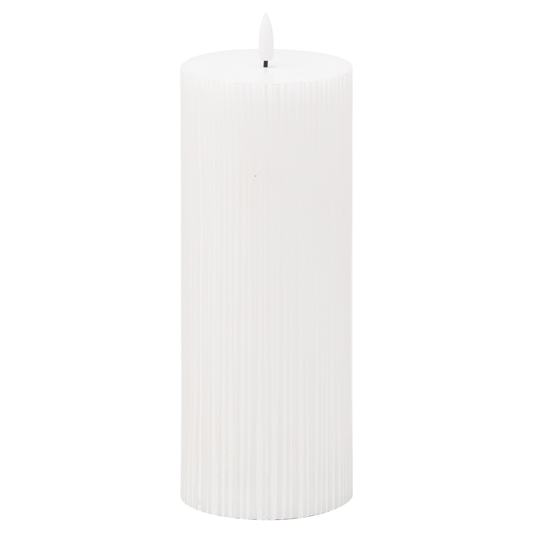 Delux Collection Natural Glow Texture Ribbed LED Candle - 3.5x9 - Corinthia Corner