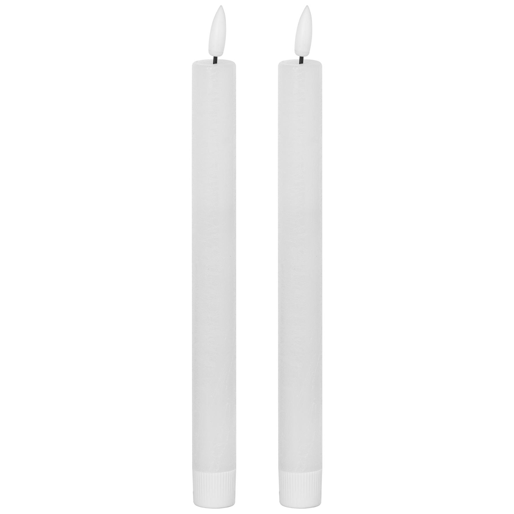 Delux Collection Natural Glow Set of 2 LED Dinner Candles - White - Corinthia Corner