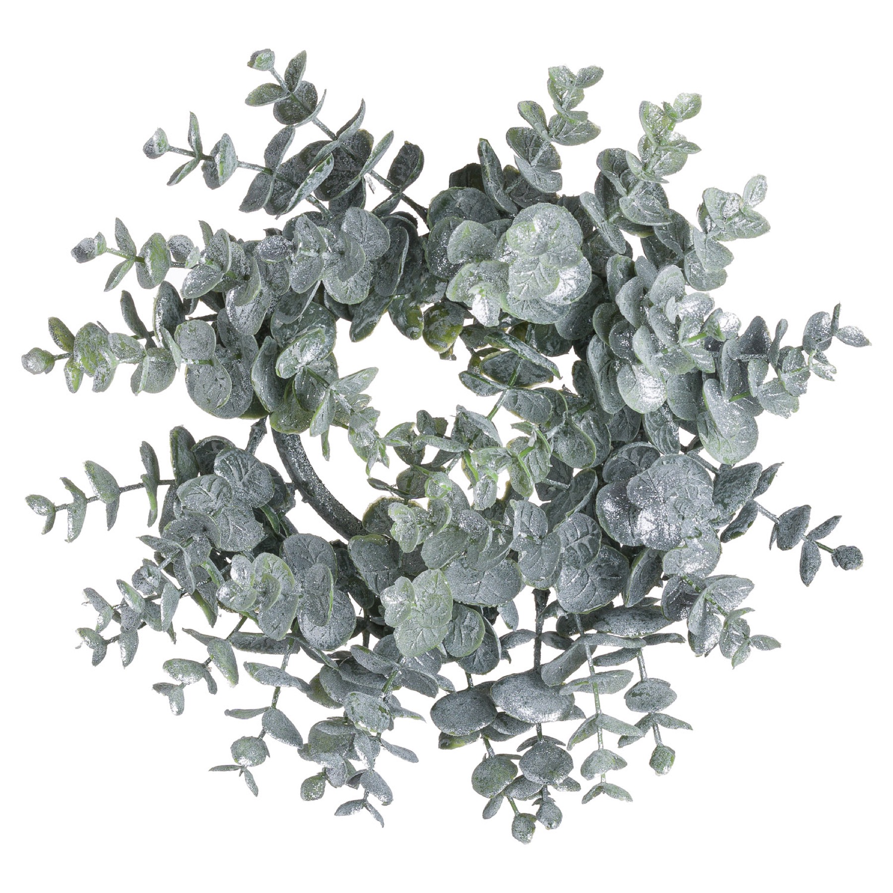 Frosted Eucalyptus Candle Wreath - Medium - Corinthia Corner