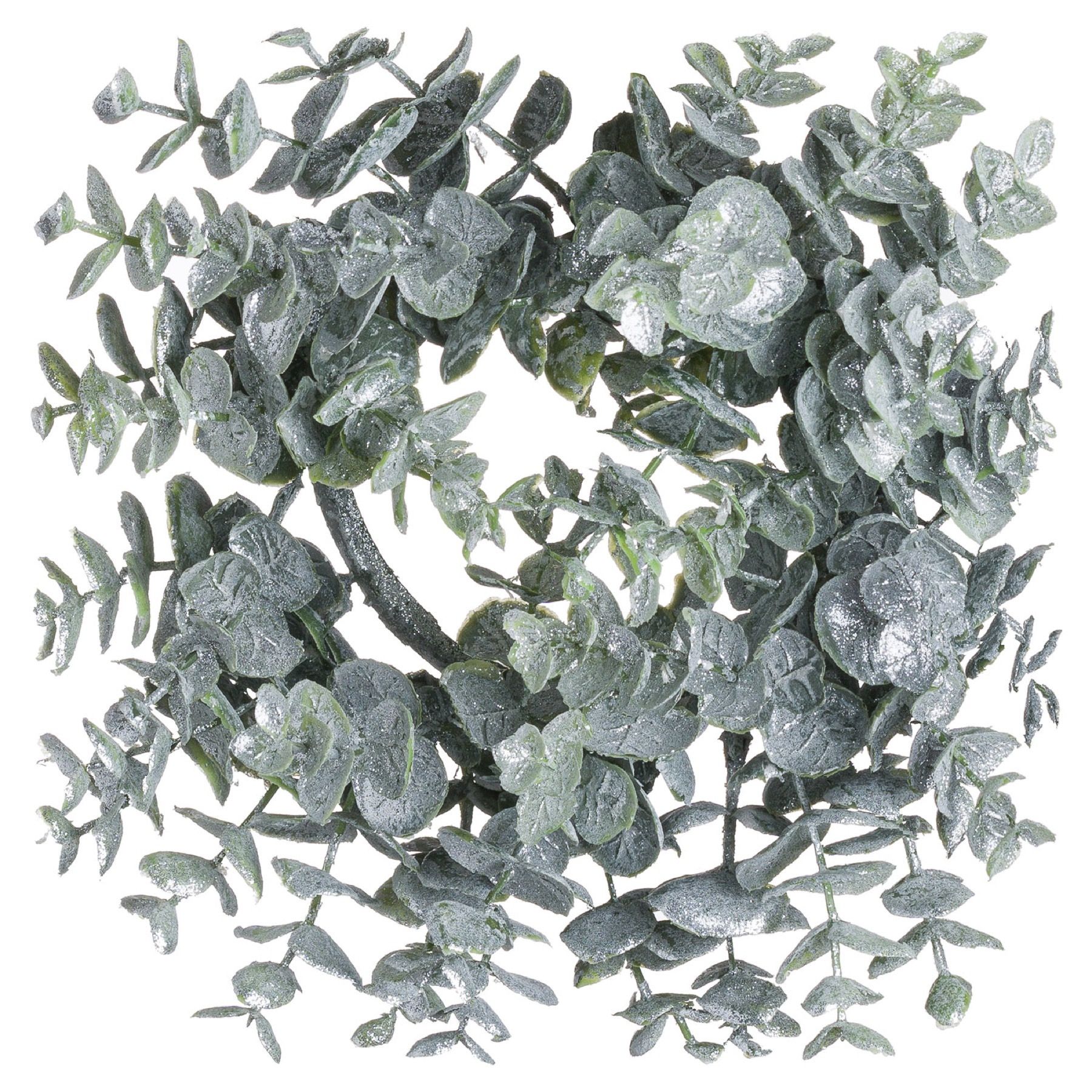 Frosted Eucalyptus Candle Wreath - Small