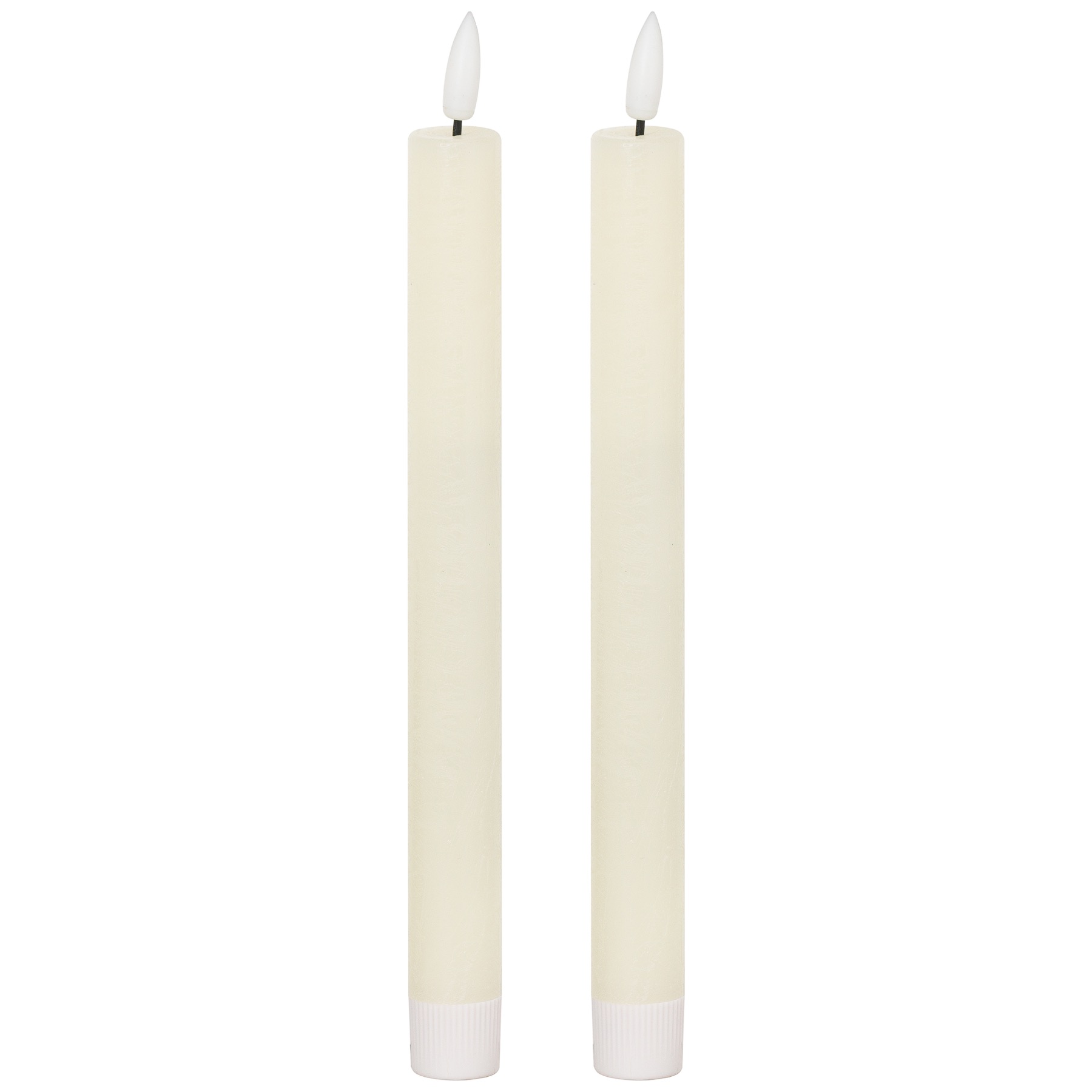 Delux Collection Natural Glow Set of 2 LED Dinner Candles - Ivory - Corinthia Corner