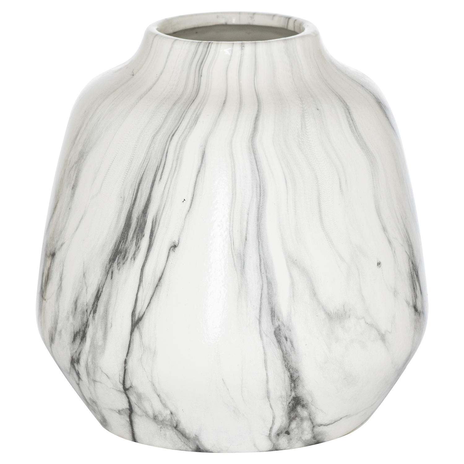 Marble Olpe Vase - White - Corinthia Corner