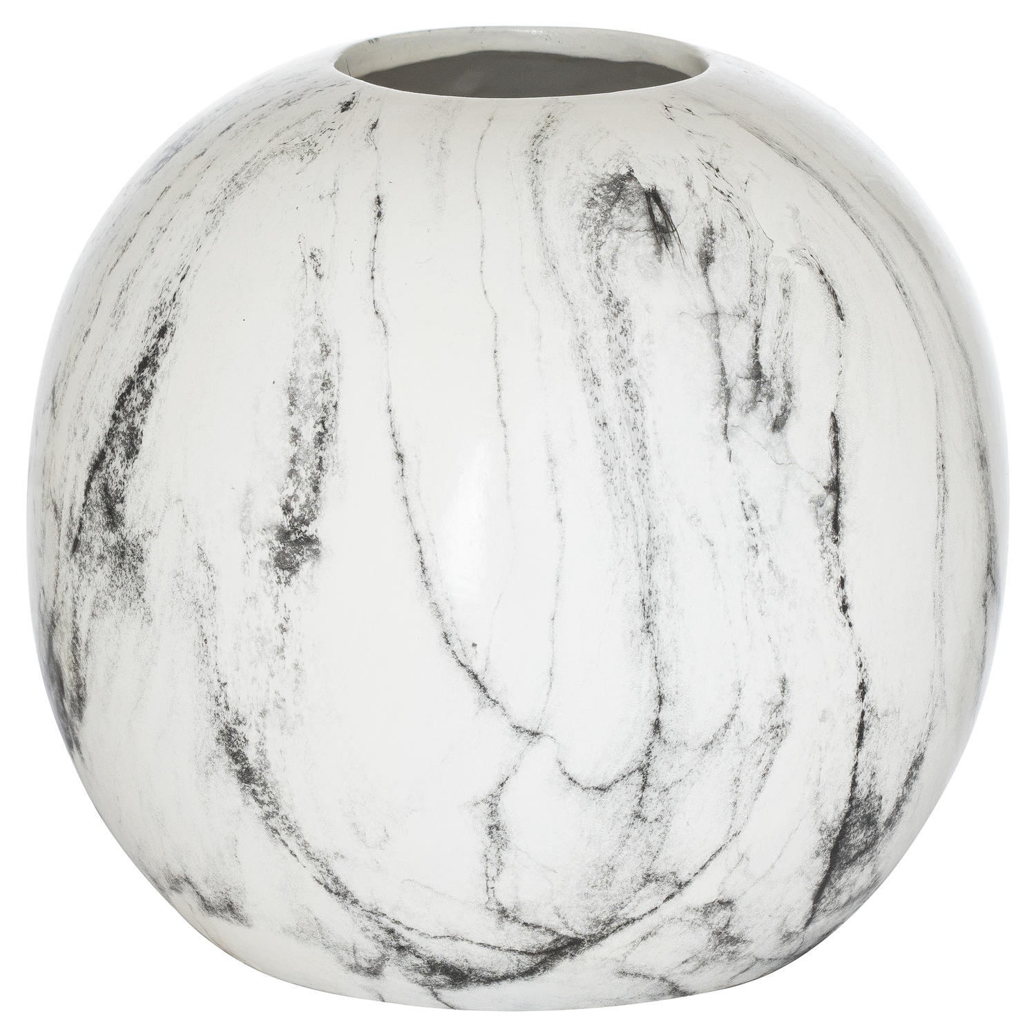 Marble Pudding Vase - White - Corinthia Corner