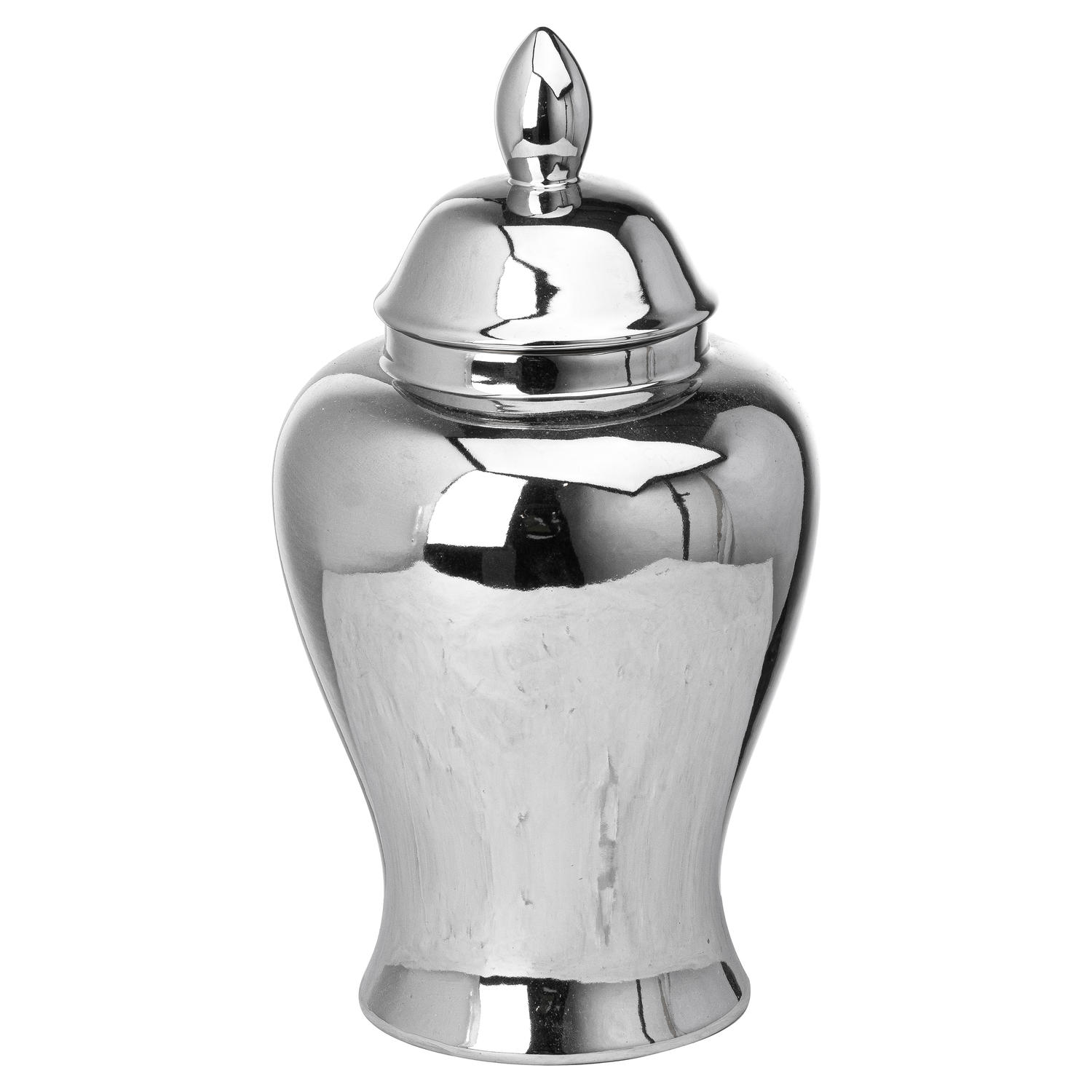 Chrome Ginger Jar - Silver - Corinthia Corner