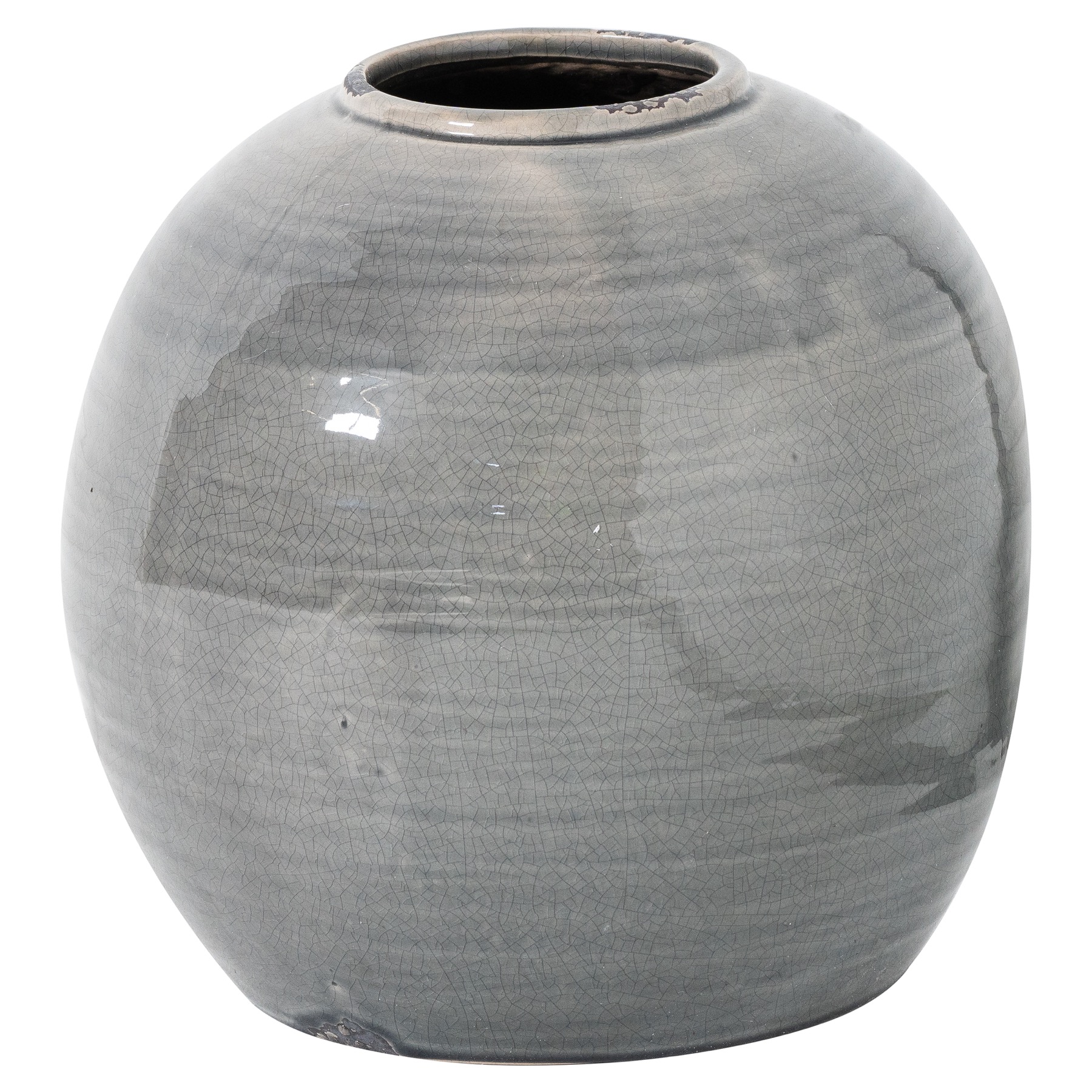 Hopkins Grey Glazed Tiber Vase - Corinthia Corner
