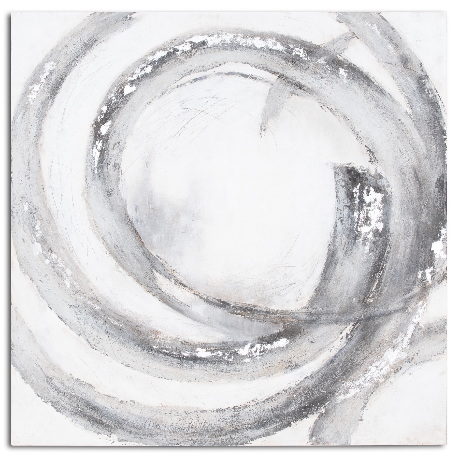 Galaxy Hand Painted Canvas - Silver And Grey - Corinthia Corner
