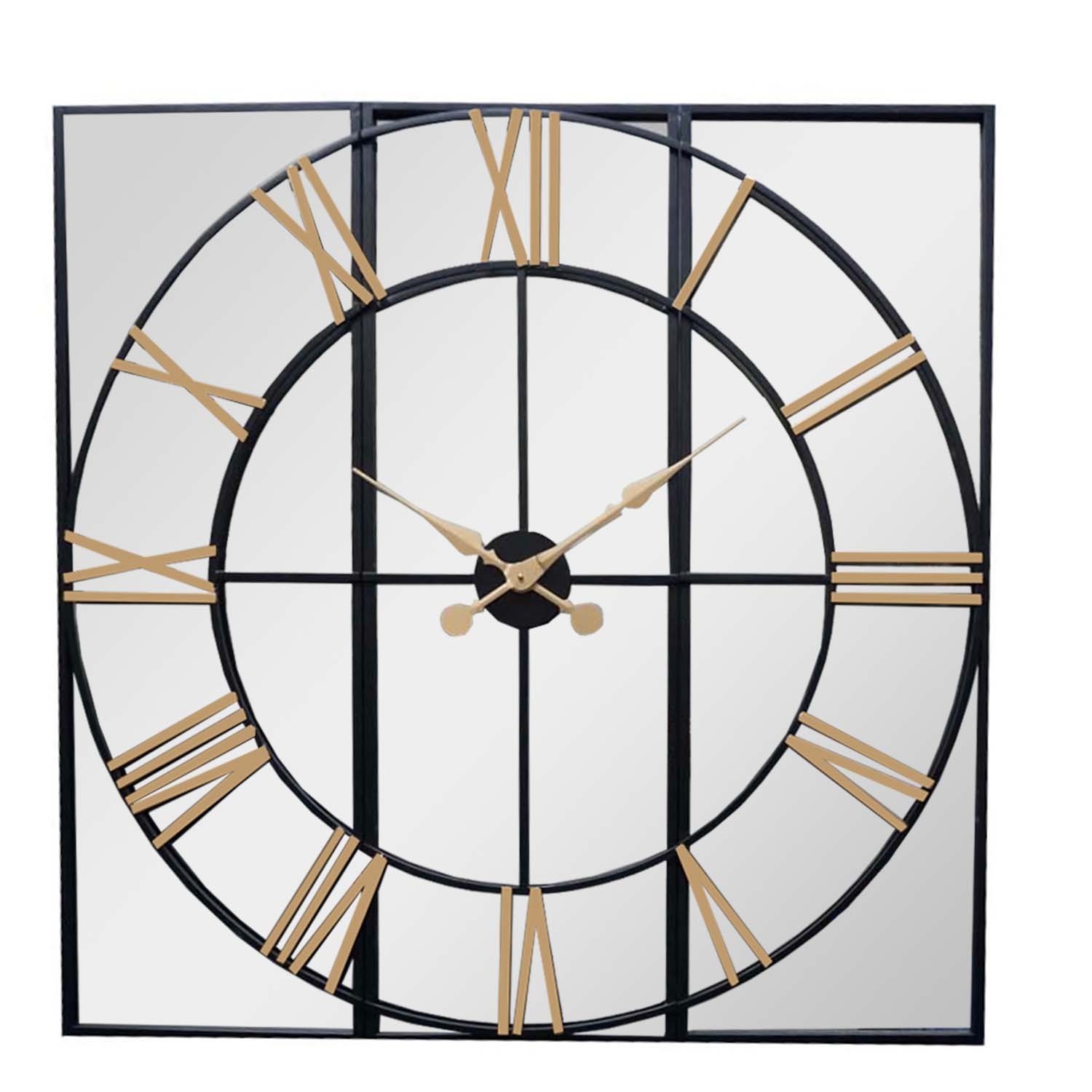 Brooklyn Wall Clock - Black And Gold - Corinthia Corner