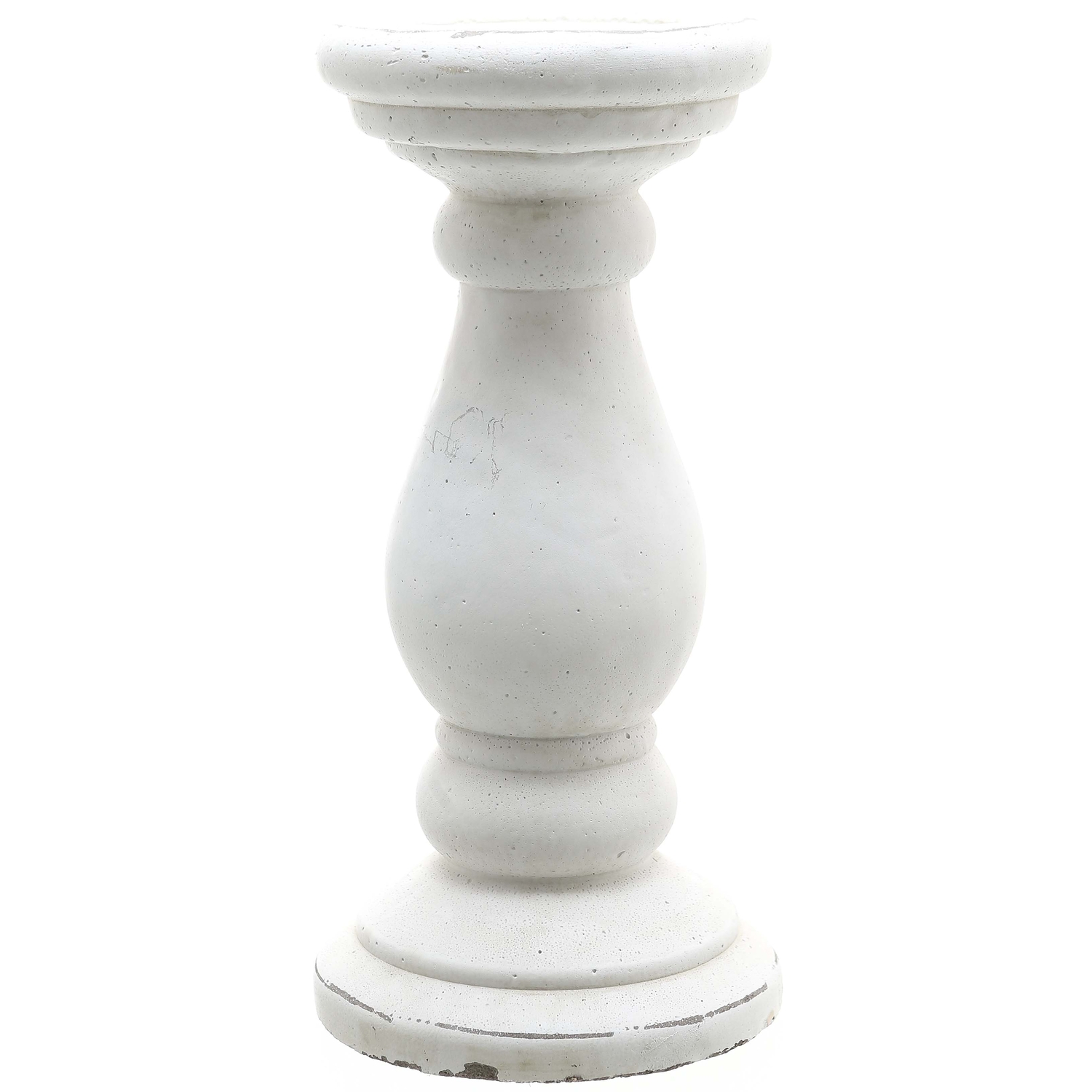 Matt White Ceramic Candle Holder - Small - Corinthia Corner
