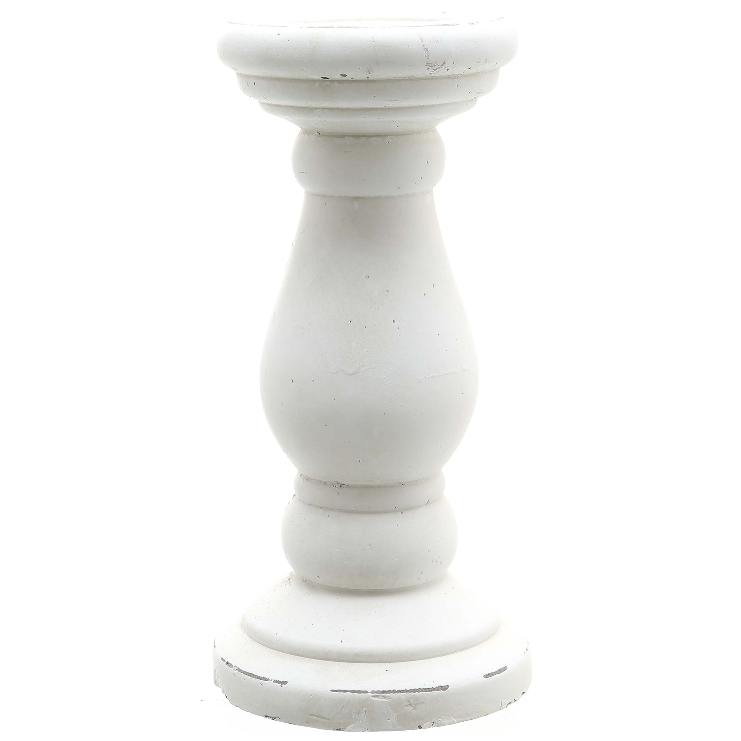 Ceramic Candle Holder - Matt White - Corinthia Corner