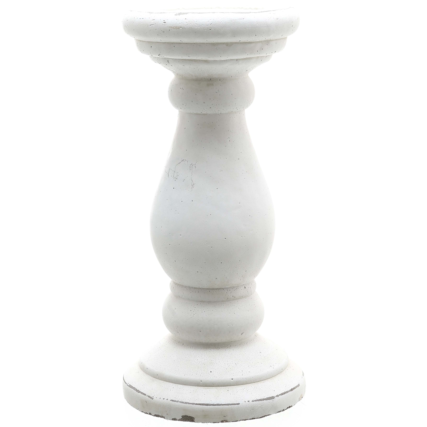 Matt White Ceramic Candle Holder - Large - Corinthia Corner