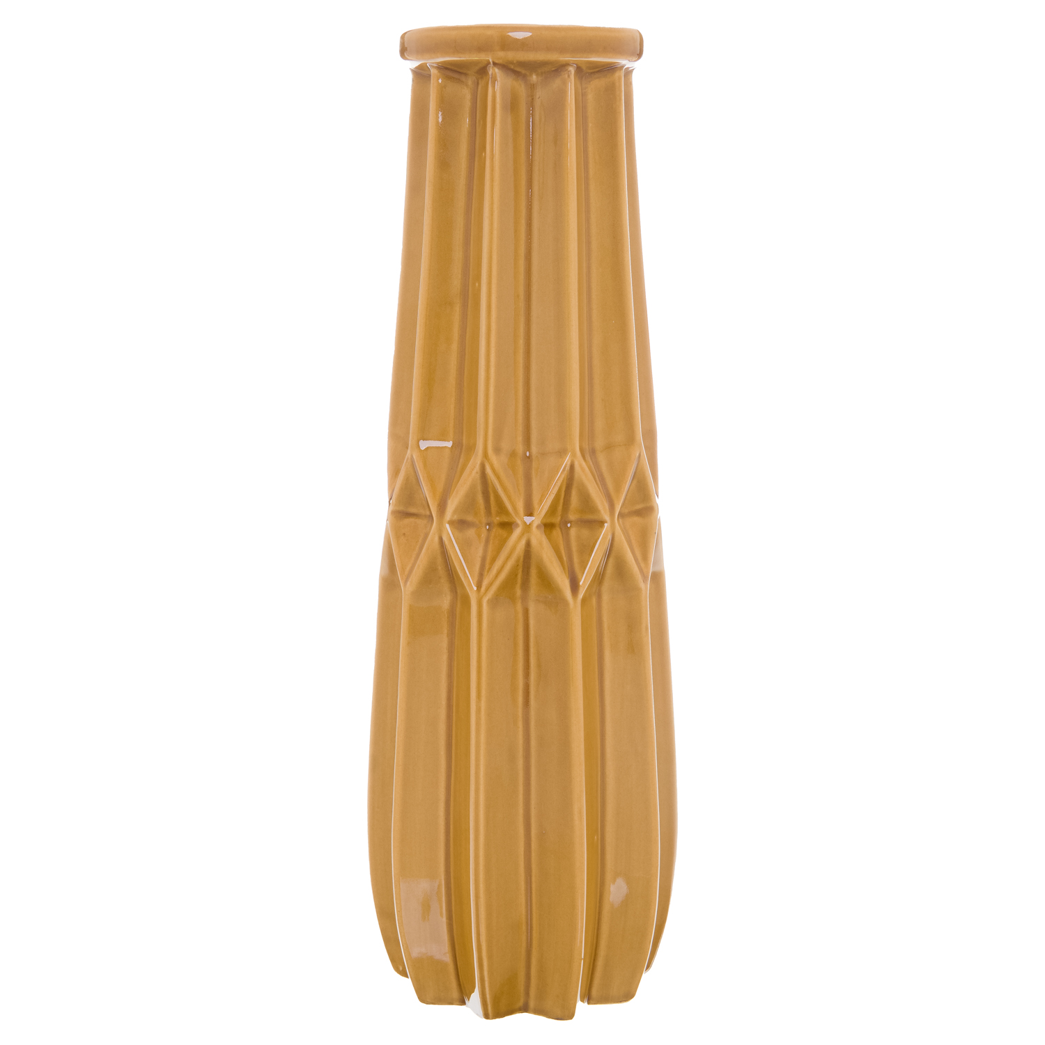 Owen Collection Tall Ochre Vase - Corinthia Corner