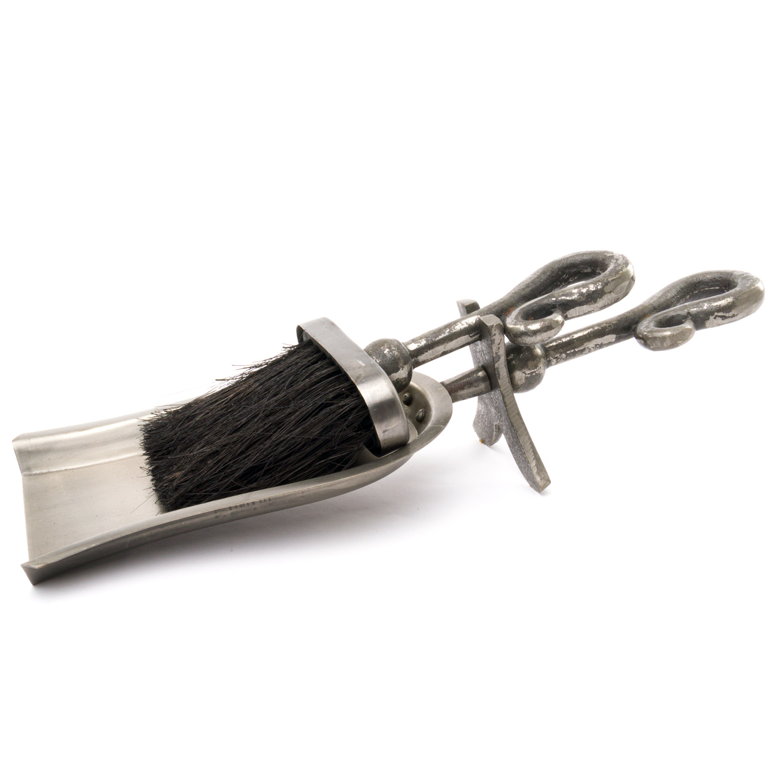 Crook Handled Hearth Tidy - Antique Pewter - Corinthia Corner