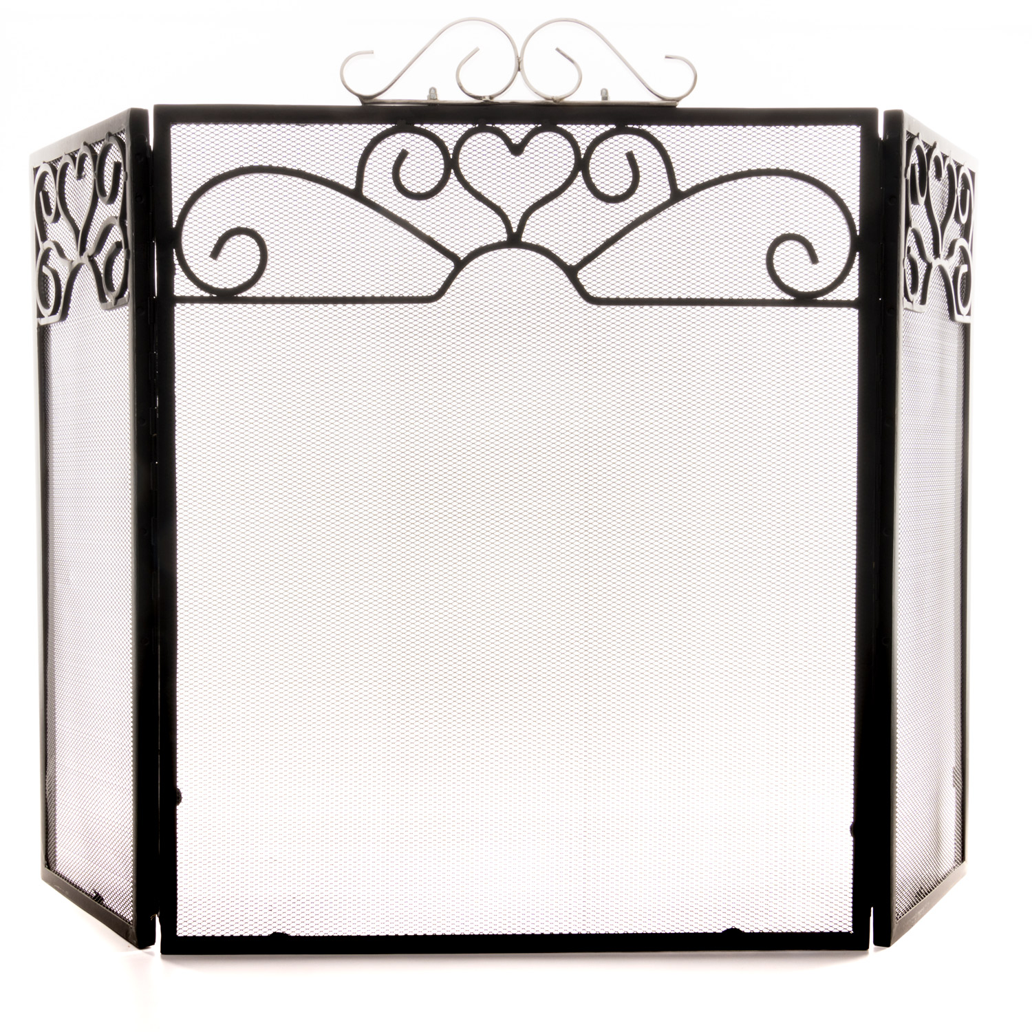 Chrome Topped Three Fold Fire Screen - Silver - Corinthia Corner