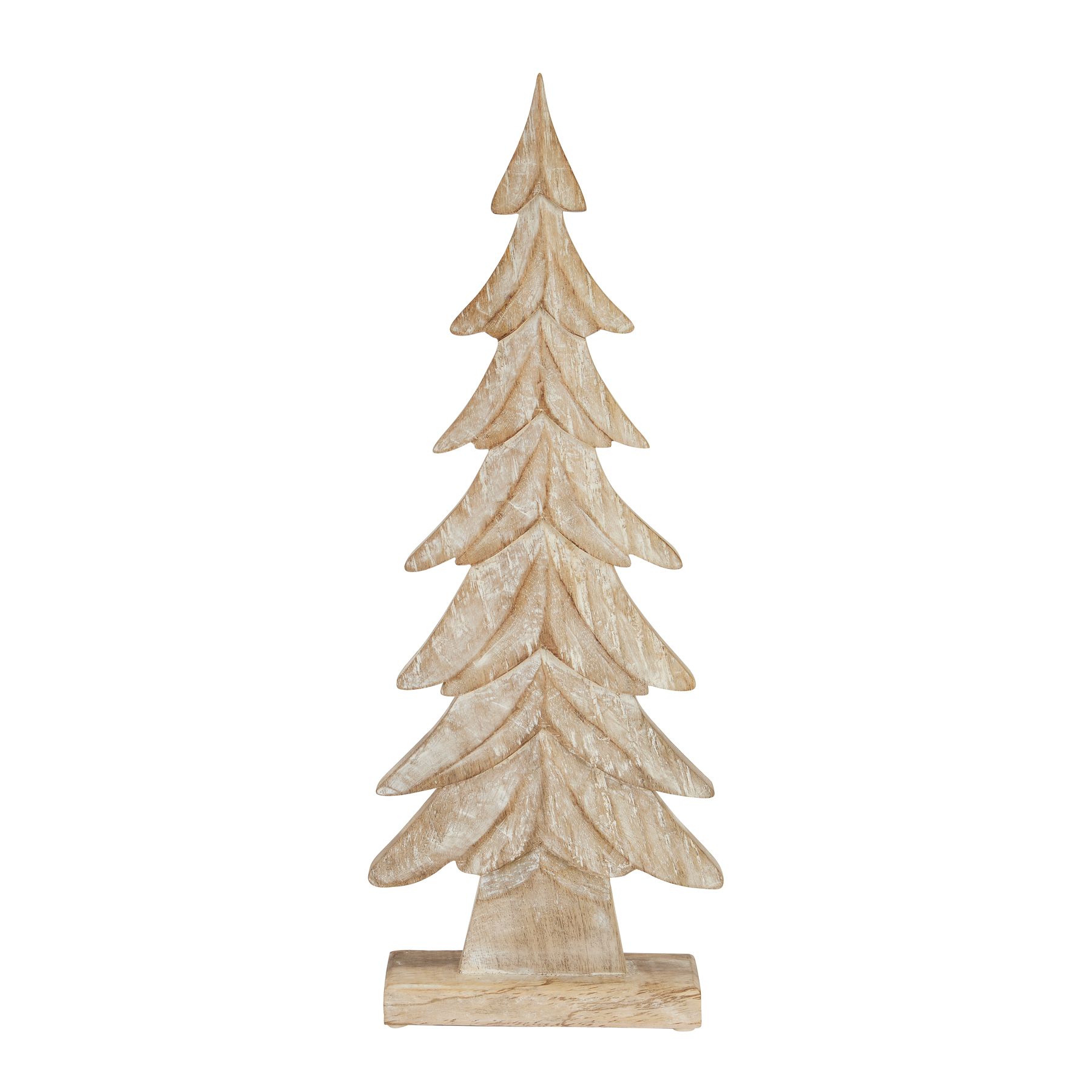 Carved Wood Christmas Tree - Brown - Corinthia Corner