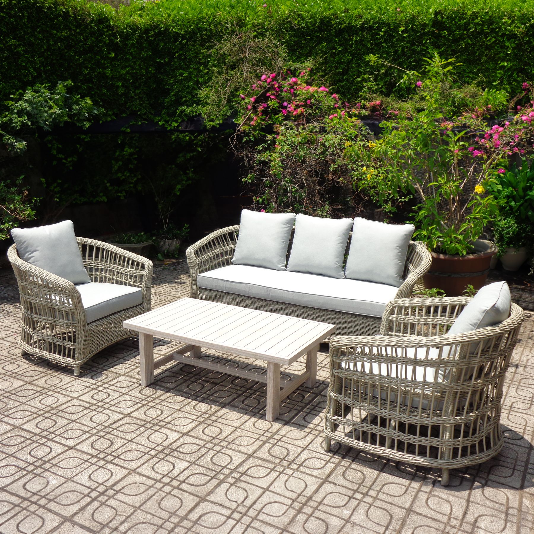 Dalma Outdoor Corner Sofa Set - Beige - Corinthia Corner
