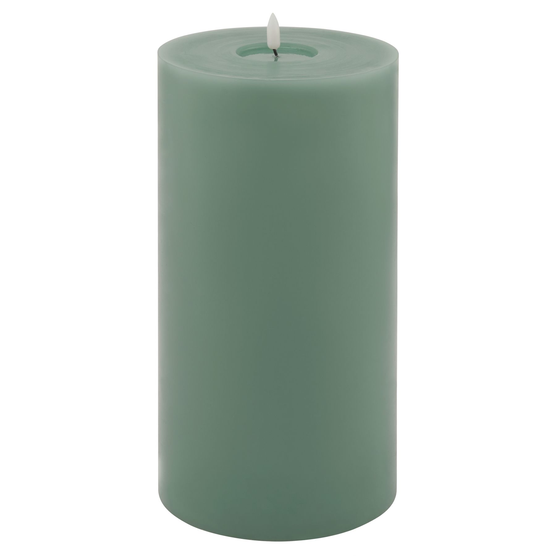 Delux Collection Melt Effect Sage LED Wax Candle - 6x12 - Corinthia Corner