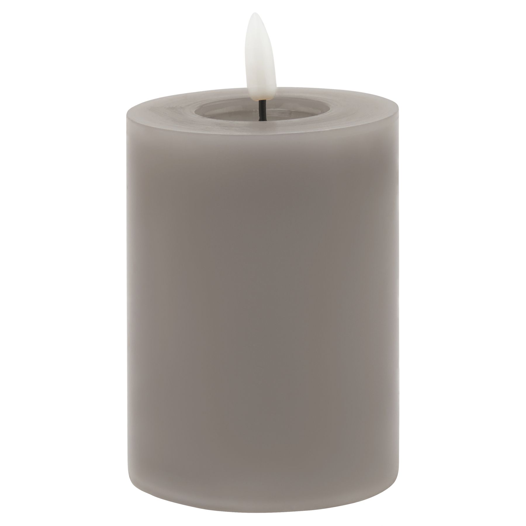 Delux Collection Melt Effect 3x4 LED Wax Candle - Grey - Corinthia Corner