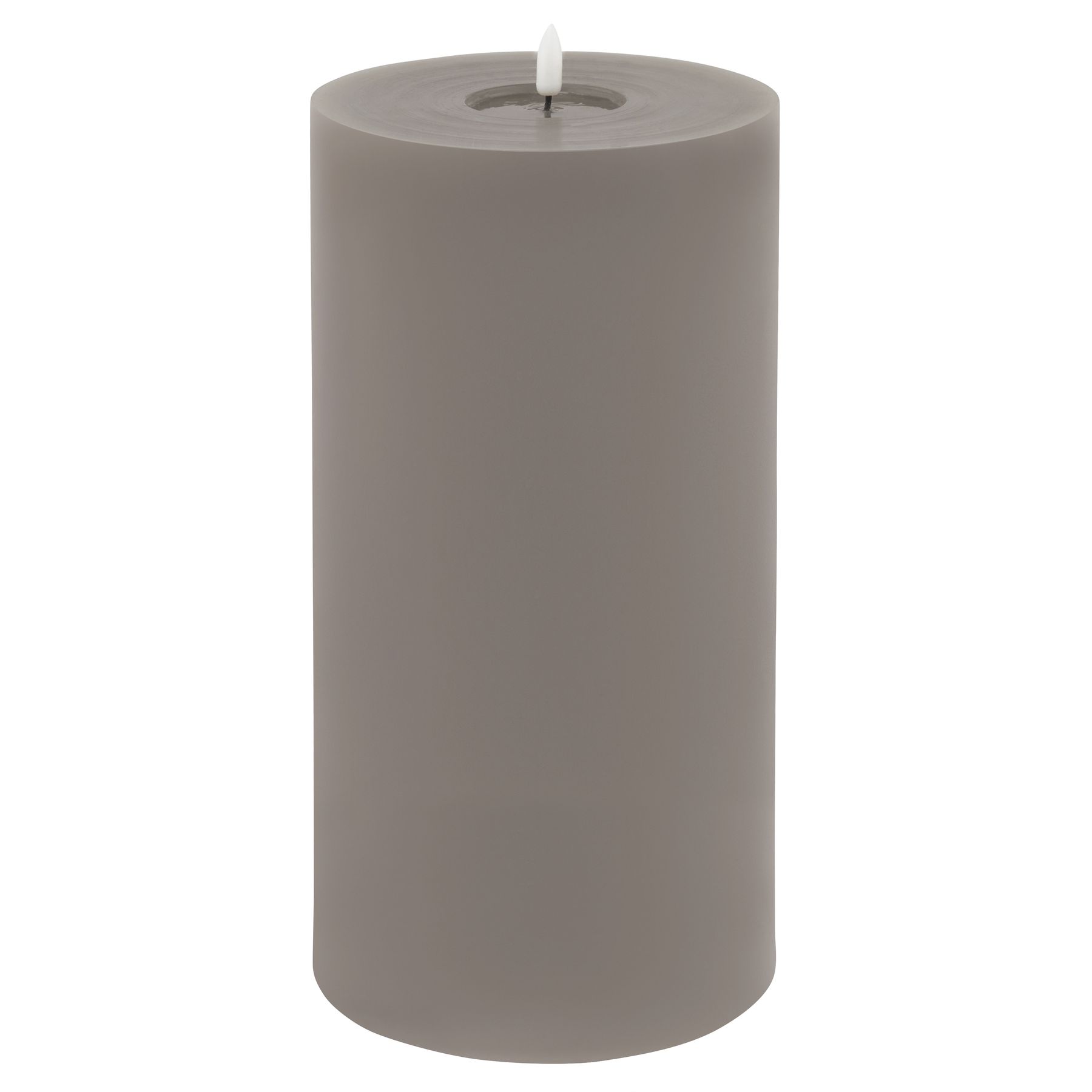 Delux Collection Melt Effect Grey LED Wax Candle - 6x12 - Corinthia Corner